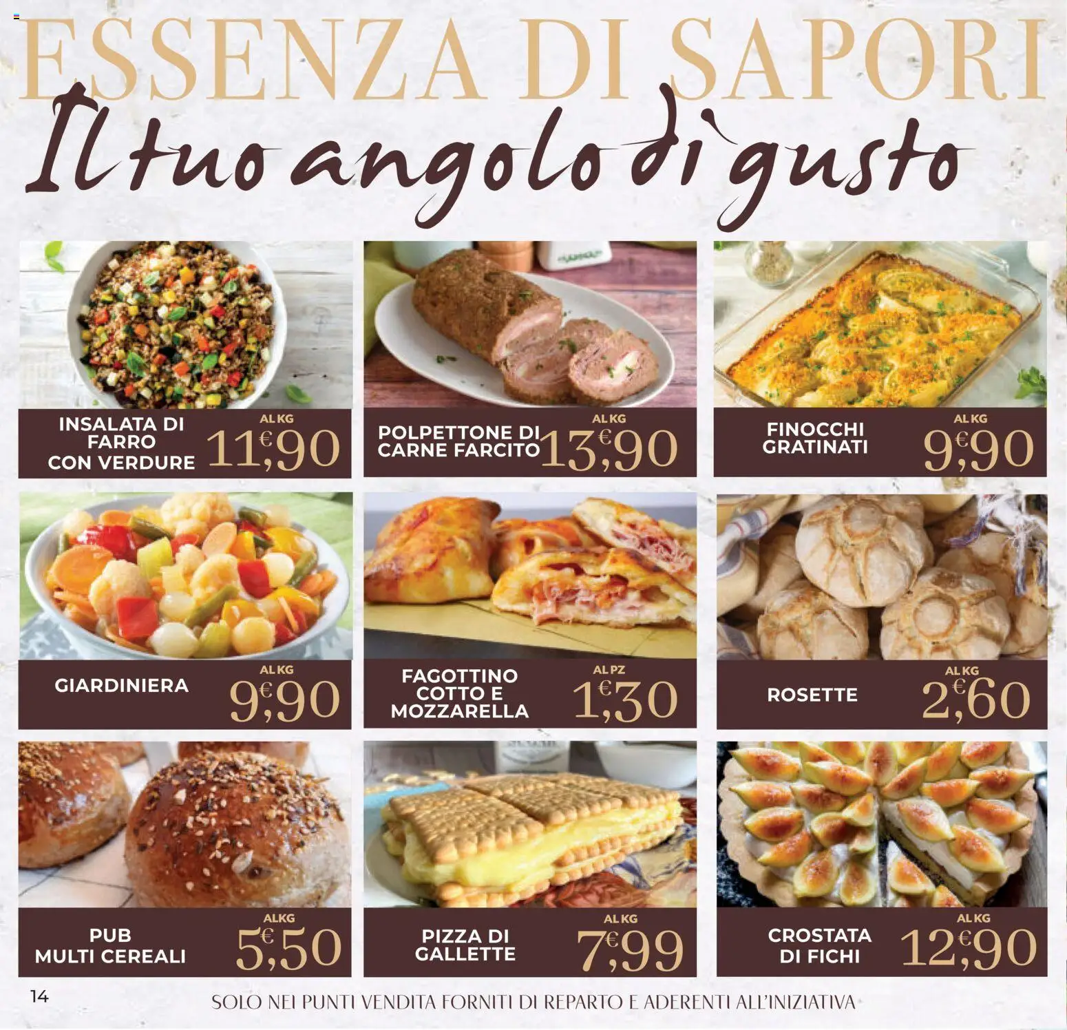 Volantino Eté del 17.04.2026 | Pagina: 14 | Prodotti: Pizza, Verdure, Gallette, Farro