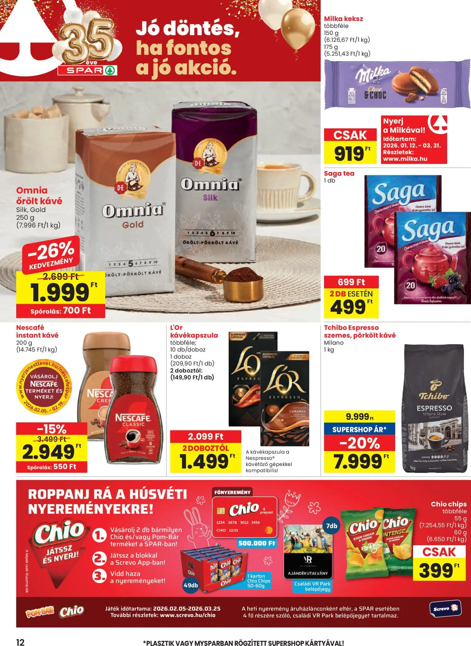 Spar akciós ujság - amely érvényes a következő dátumtól: 12.02.2026 | Oldal: 12