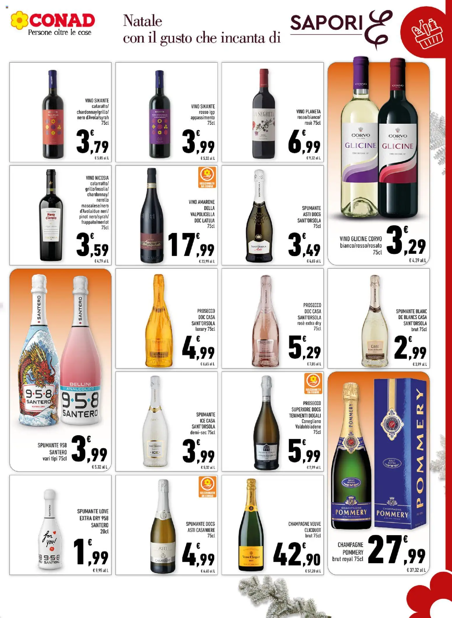 Volantino Conad del 10.12.2025 | Pagina: 5 | Prodotti: Prosecco, Vino, Spumante, Champagne