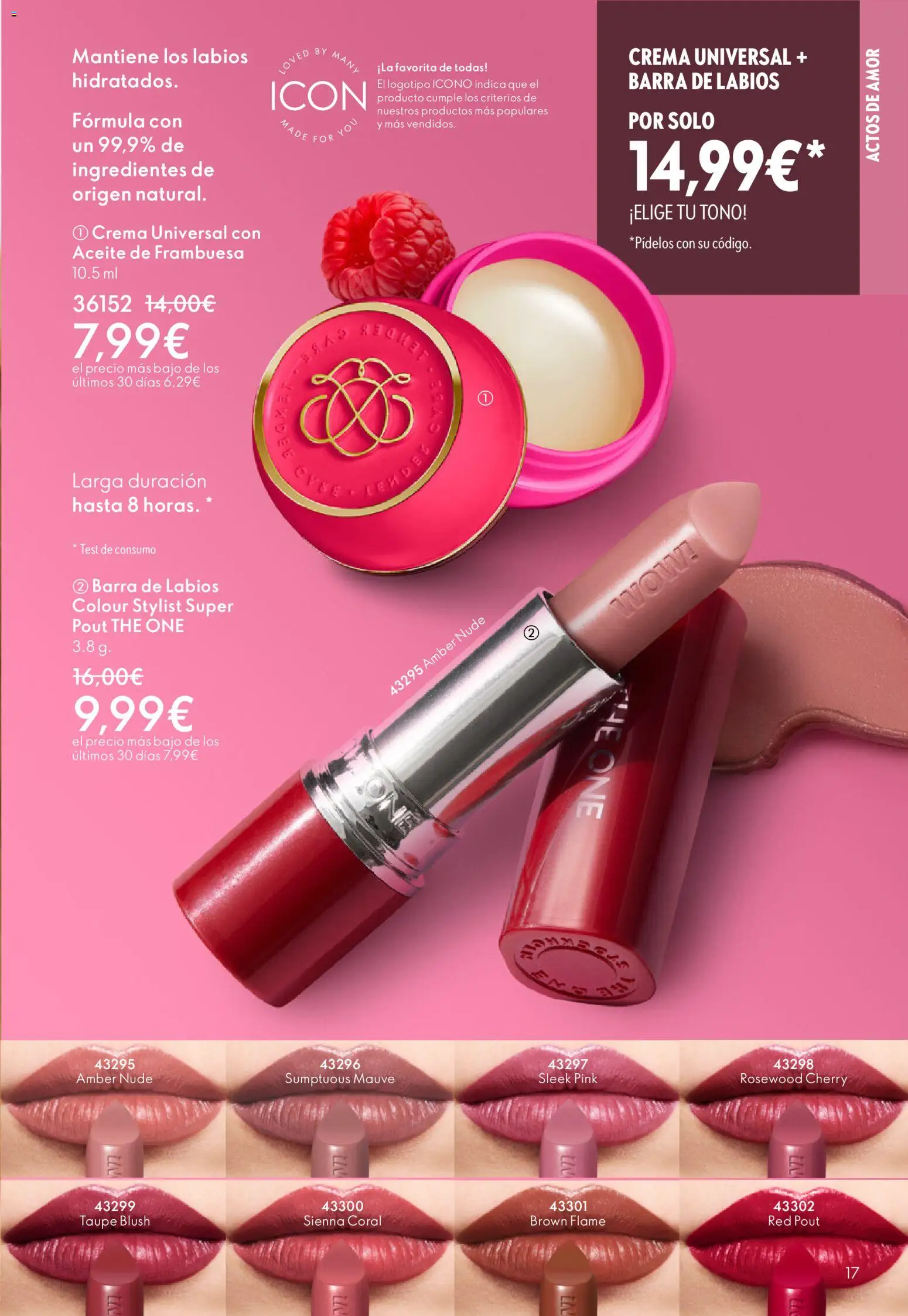 Oriflame - Catálogo Campaña 2 │ válido desde el 28.01.2026 | Página: 17 | Productos: Κρεμάστρα, Aceite, Crema, Barra de labios