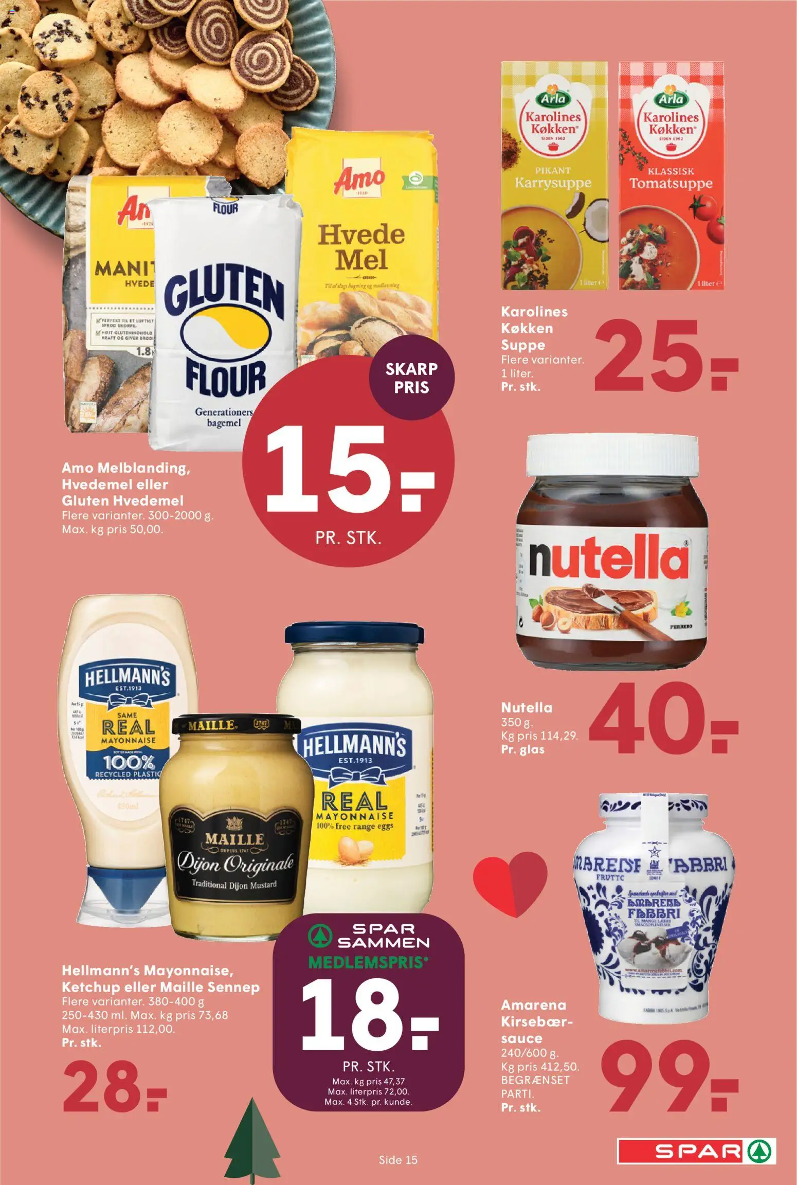 Spar tilbudsavis – gyldig fra 21.11.2025 | Side: 16 | Produkter: Kirsebær, Sennep, Suppe, Nutella