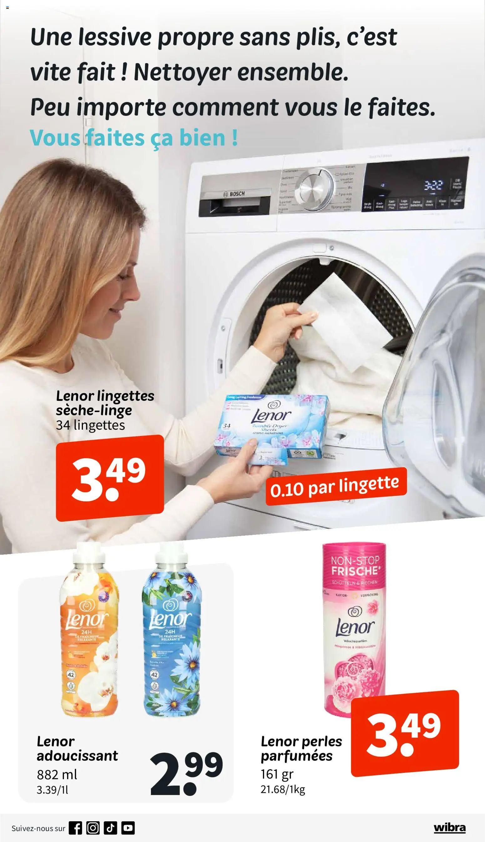 {H1} | Page: 2 | Produits: Lenor, Adoucissant, Lessive