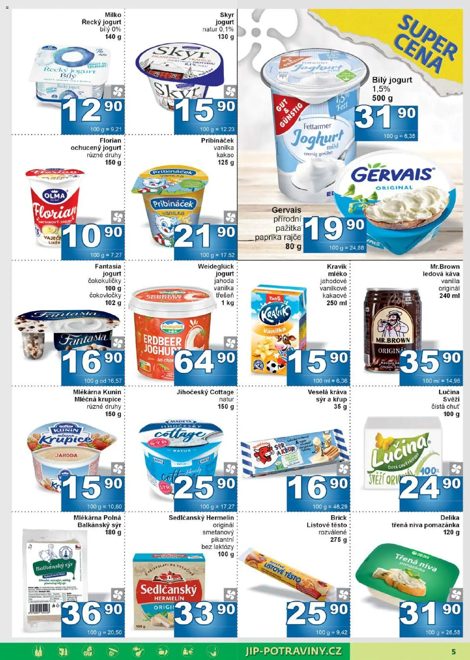 Jip leták od 14.01.2026 | Strana: 5 | Produkty: Jogurt, Skyr, Bílý jogurt, Cottage