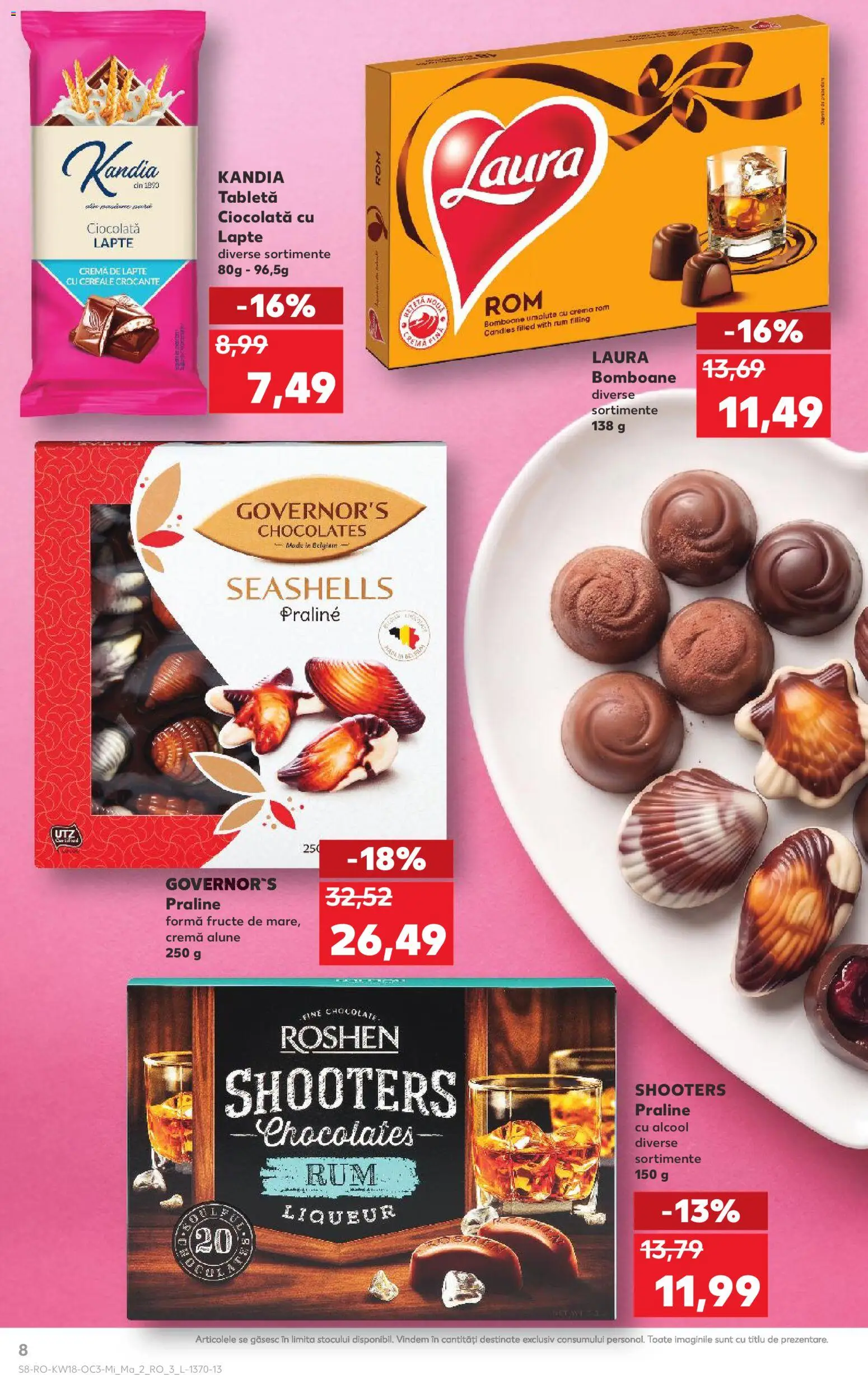 Noul catalog Kaufland – valabil de la 29.04.2026 | Pagină: 8 | Produse: Alune, Ciocolată, Bomboane, Fructe