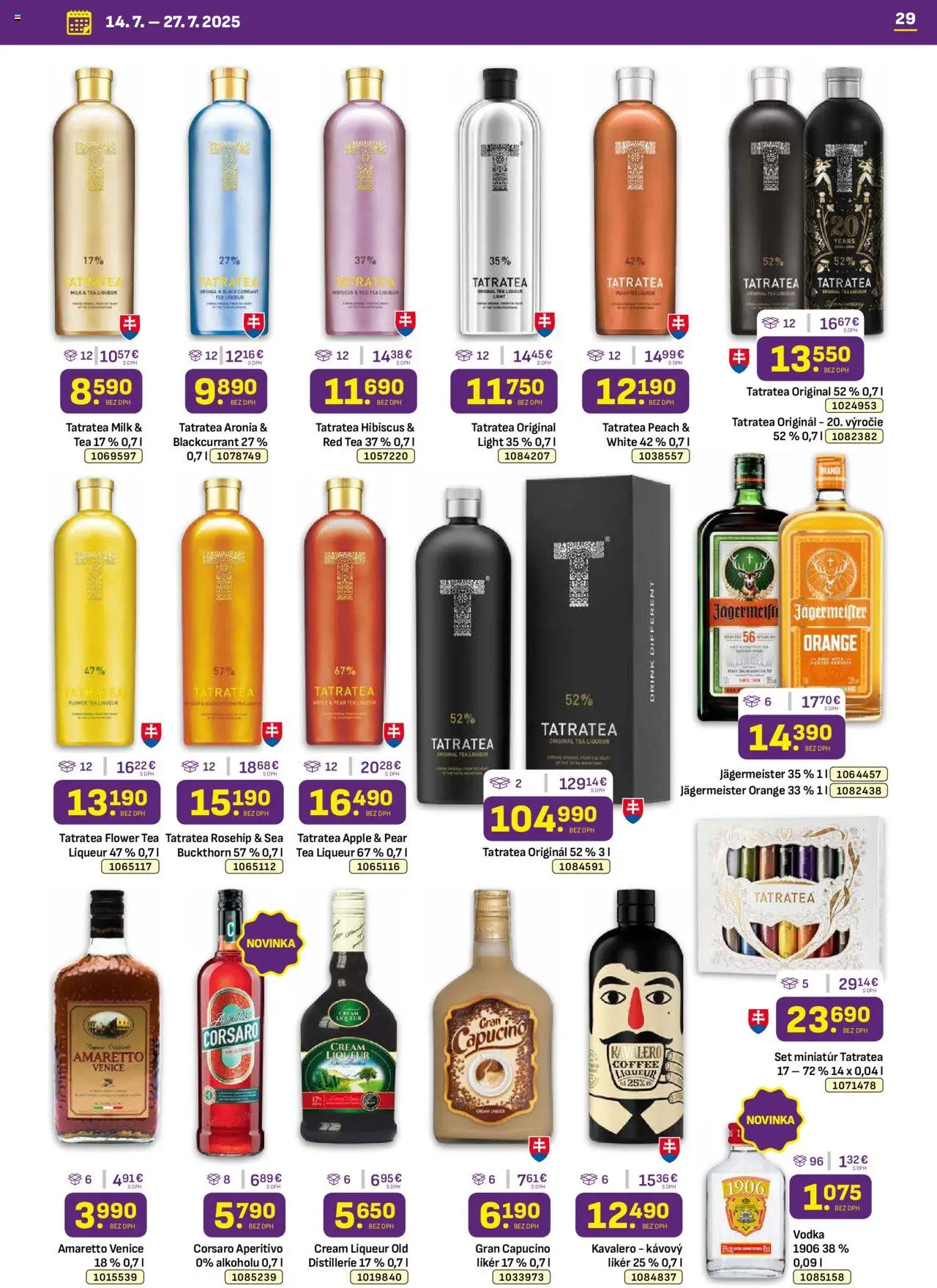 Libex leták │ platný od 14.07.2025 | Strana: 29 | Produkty: Jägermeister, Apple, Vodka