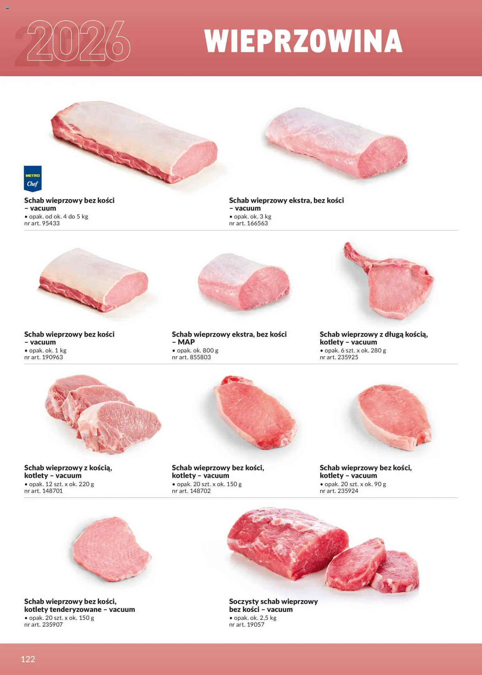Makro Gazetka - Ultra fresh od 01.03.2026 | Strona: 122 | Produkty: Schab, Schab wieprzowy bez kości, Wieprzowina, Kotlety