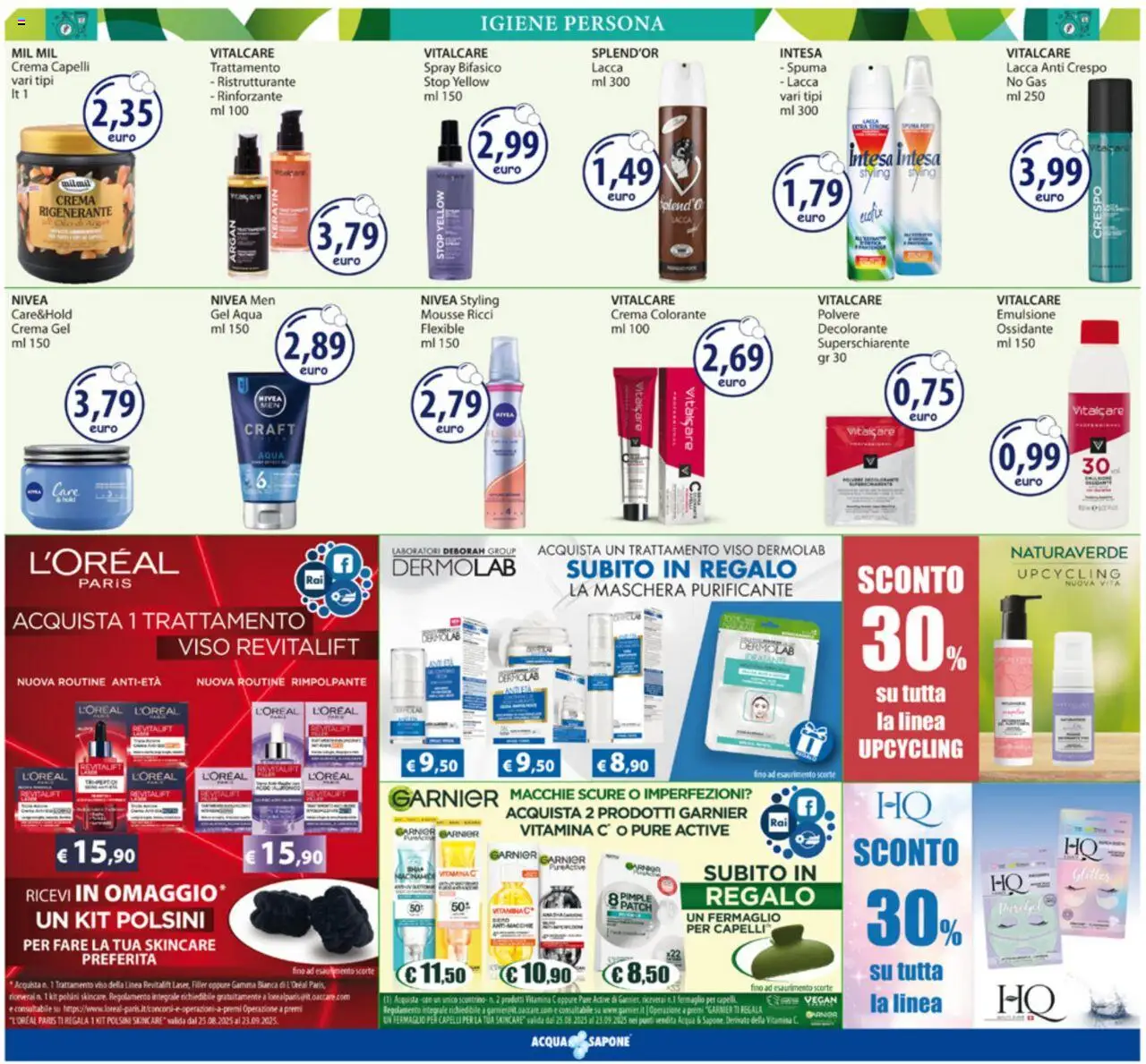 Volantino Acqua e Sapone del 25.08.2025 | Pagina: 7 | Prodotti: Crema, Maschera, Lacca, Sapone