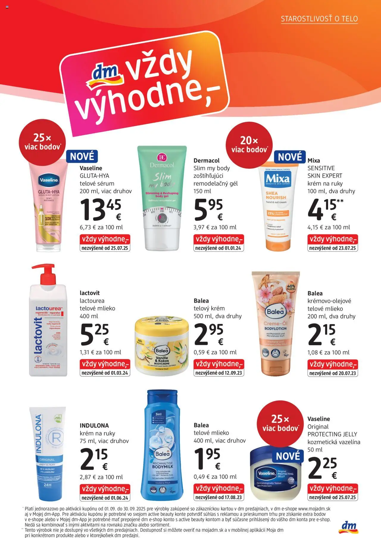 dm drogerie Journal September 2025 │ platný od 01.09.2025 | Strana: 15 | Produkty: Mlieko, Telový krém, Krém na ruky, Lactovit