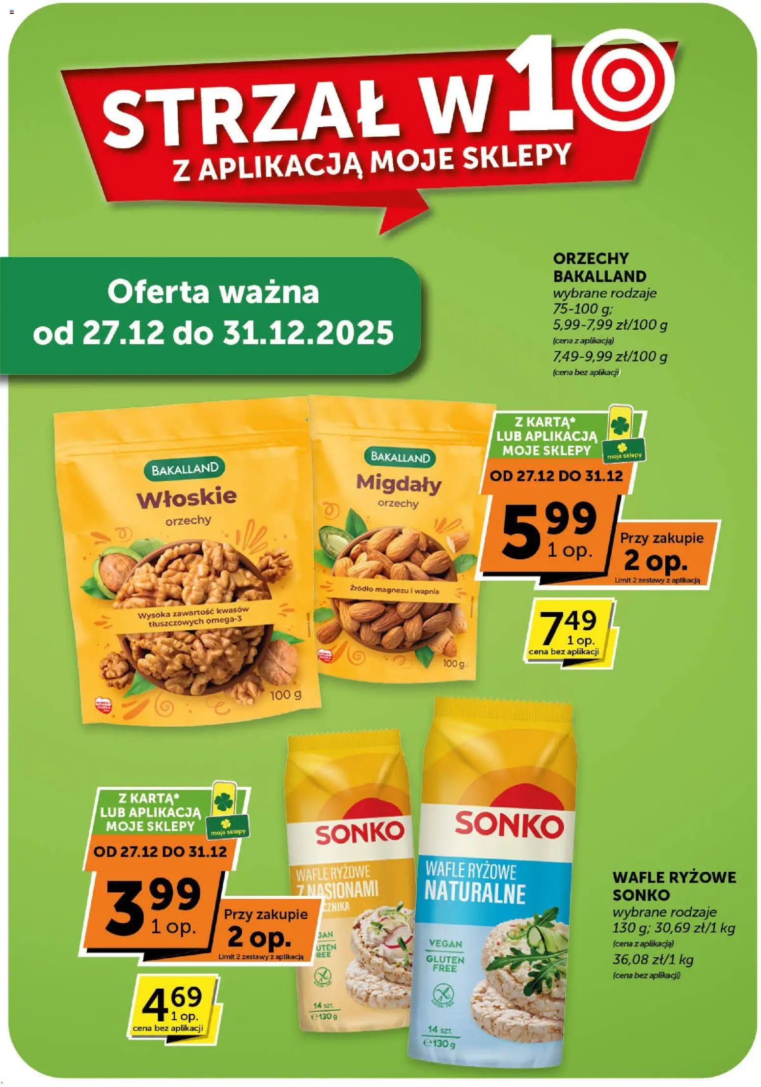 Groszek Gazetka - Market od 27.12.2025 | Strona: 13 | Produkty: Wafle, Wafle ryżowe, Orzechy