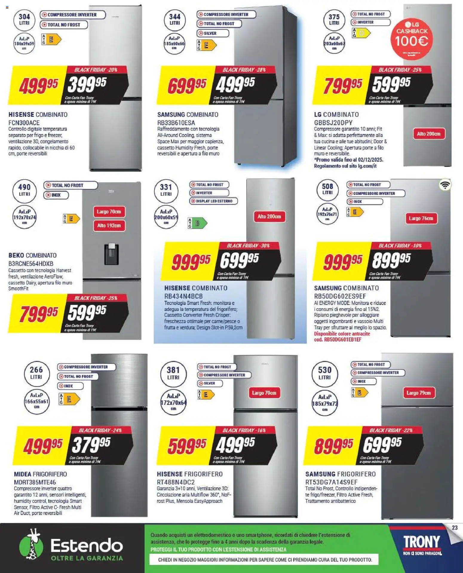Volantino Trony del 25.11.2025 | Pagina: 23 | Prodotti: Ripiano, Fan, Vassoio, Samsung