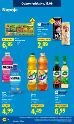 Oshee Woda witaminowa, XXL*, 1,1 L witaminy i minerały lub magnez + B6 od 15.09.2025 | Strona: 38 | Produkty: Cytryna, Syrop, Mięta, Woda