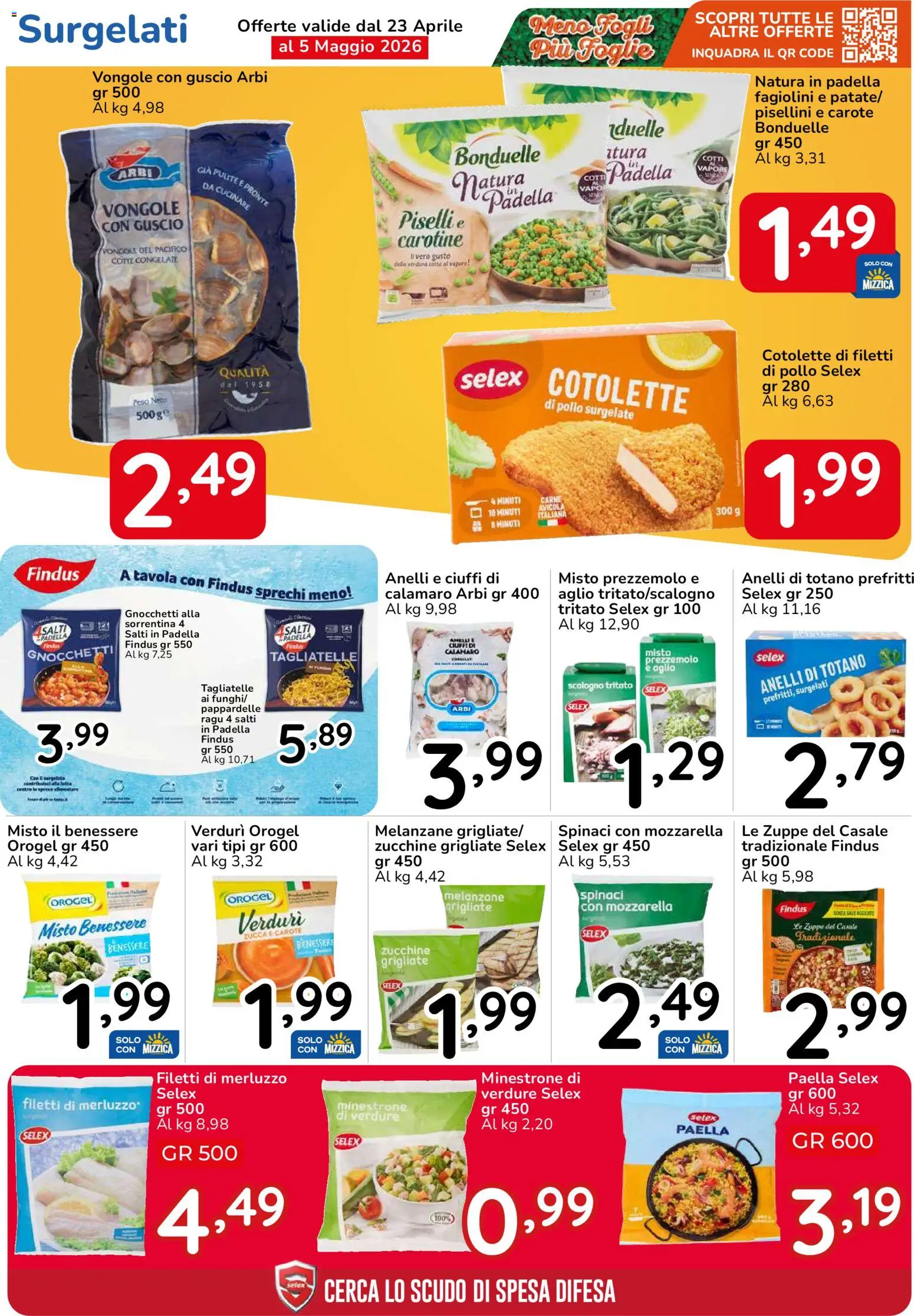 Volantino Famila del 23.04.2026 | Pagina: 22 | Prodotti: Verdure, Carote, Piselli, Zucchine