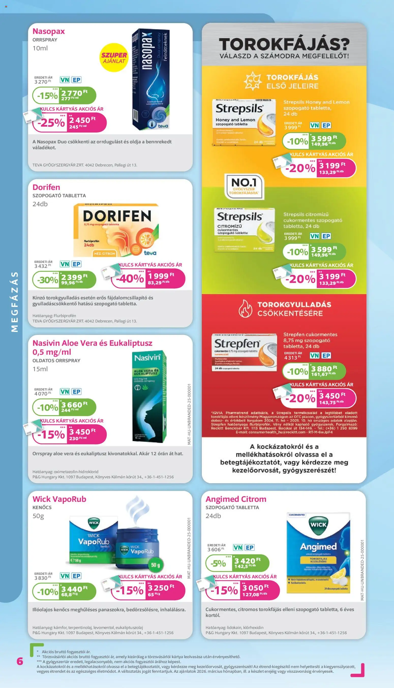 Kulcs Patika akciós ujság - amely érvényes a következő dátumtól: 01.03.2026 | Oldal: 6 | Termékek: Méz, Doboz, Aloe vera, Citrom