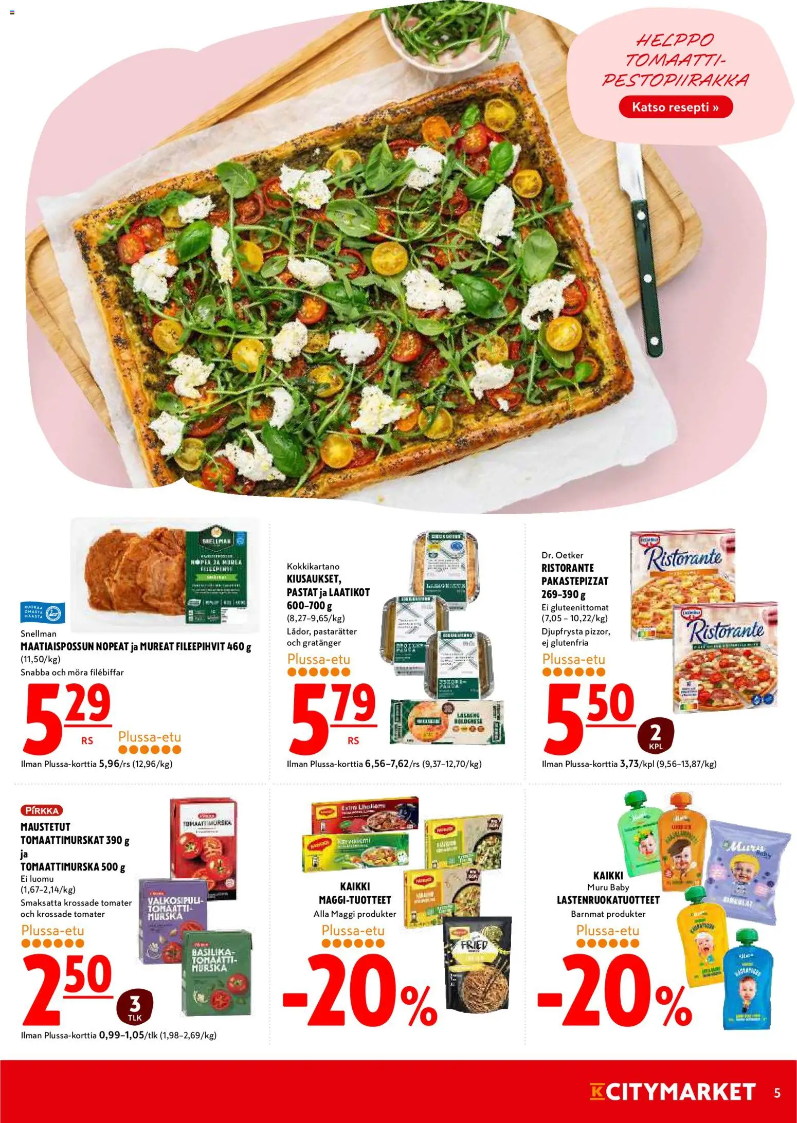 K-Citymarket tarjoukset – voimassa 07.04.2026 alkaen | Sivu: 5 | Tuotteet: Valkosipuli, Basilika