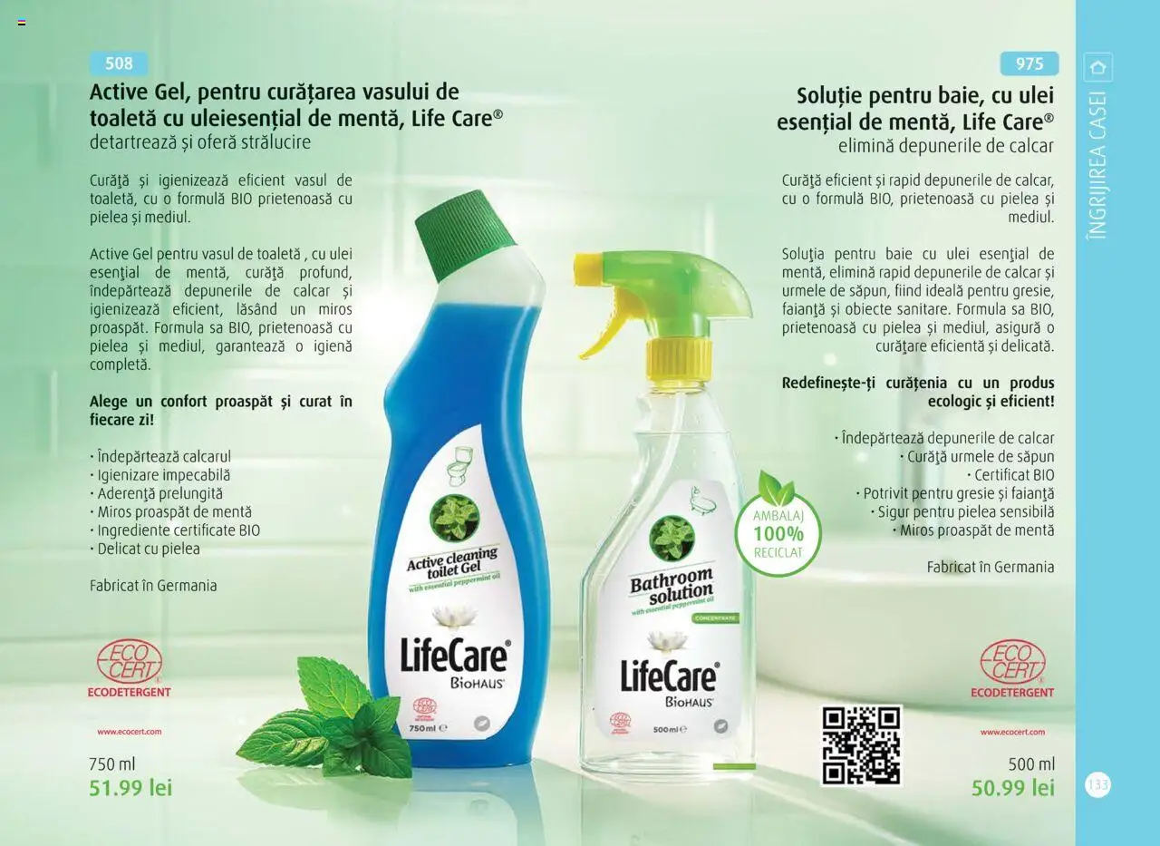 Noul catalog Life Care – valabil de la 01.10.2025 | Pagină: 135 | Produse: Faianță, Toaletă, Ulei, Săpun
