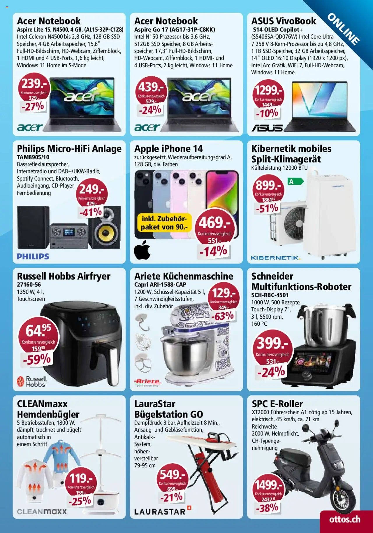 Otto's Online Katalog ab 31.05.2025 | Seite: 3 | Produkte: Scooter, Laptop, Notebook, Philips
