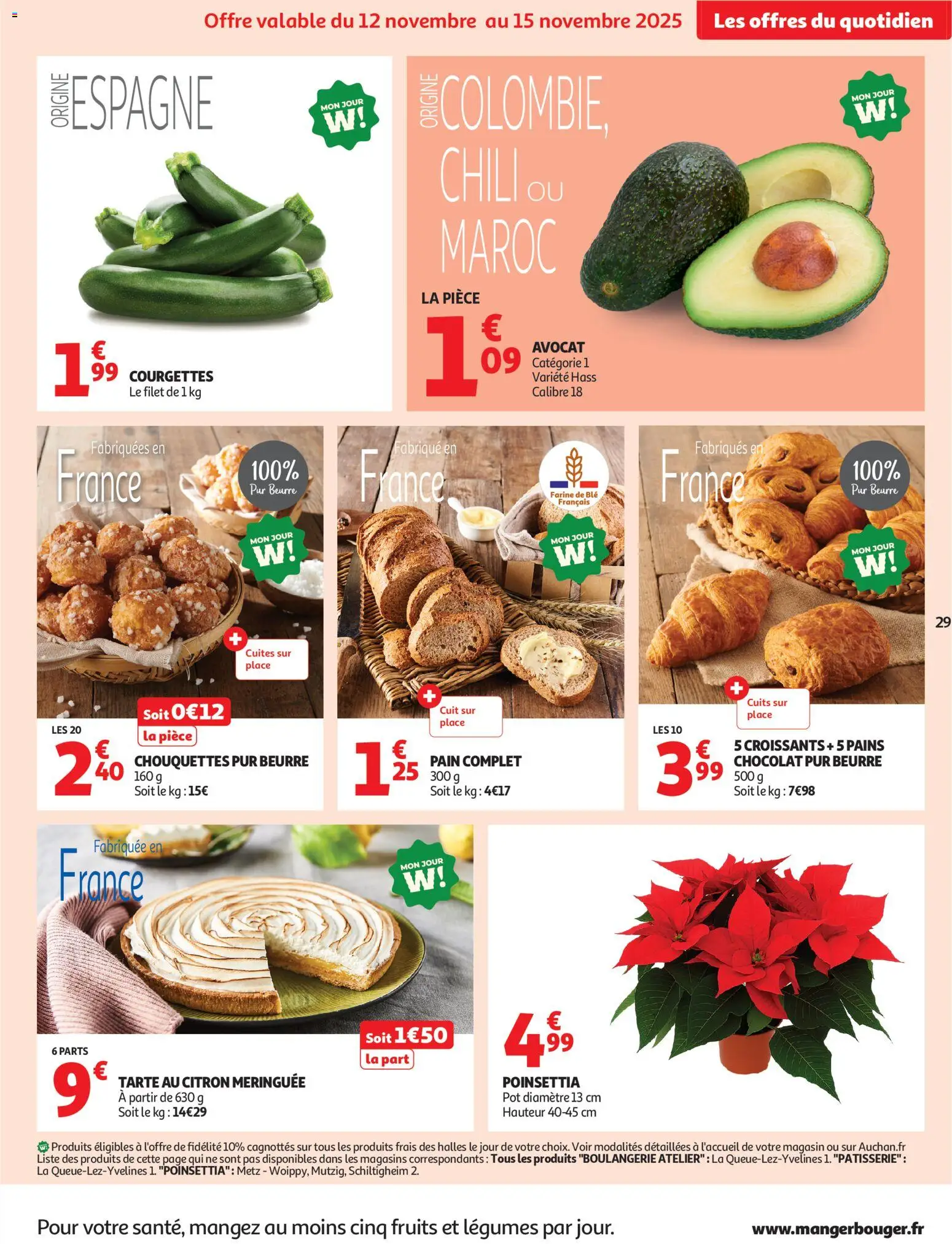 {H1} | Page: 29 | Produits: Farine, Beurre, Pain, Chocolat