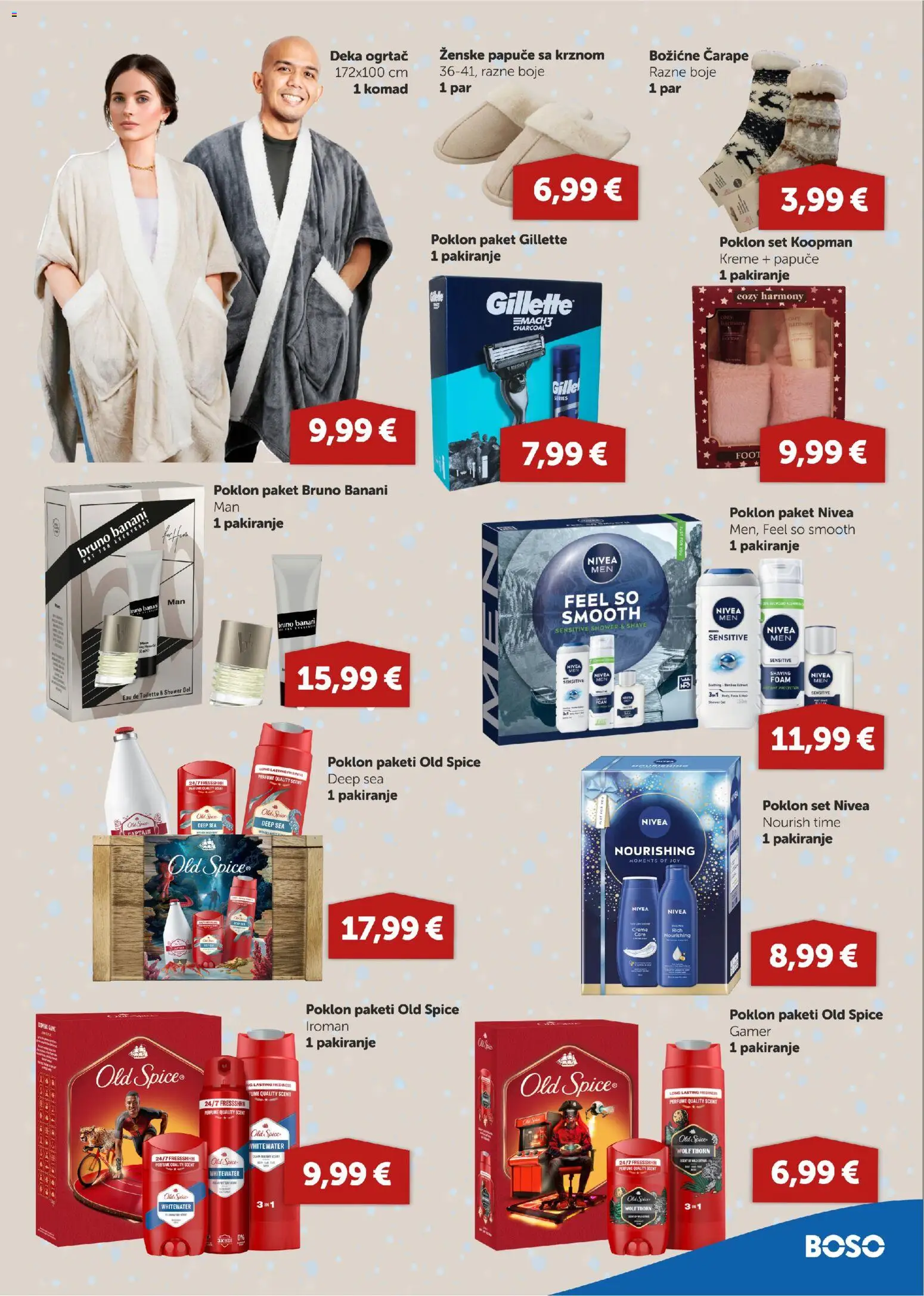 Boso katalog | vrijedi od 27.11.2025 | Stranica: 11 | Proizvodi: Papuče, Nivea, Old Spice, Deka