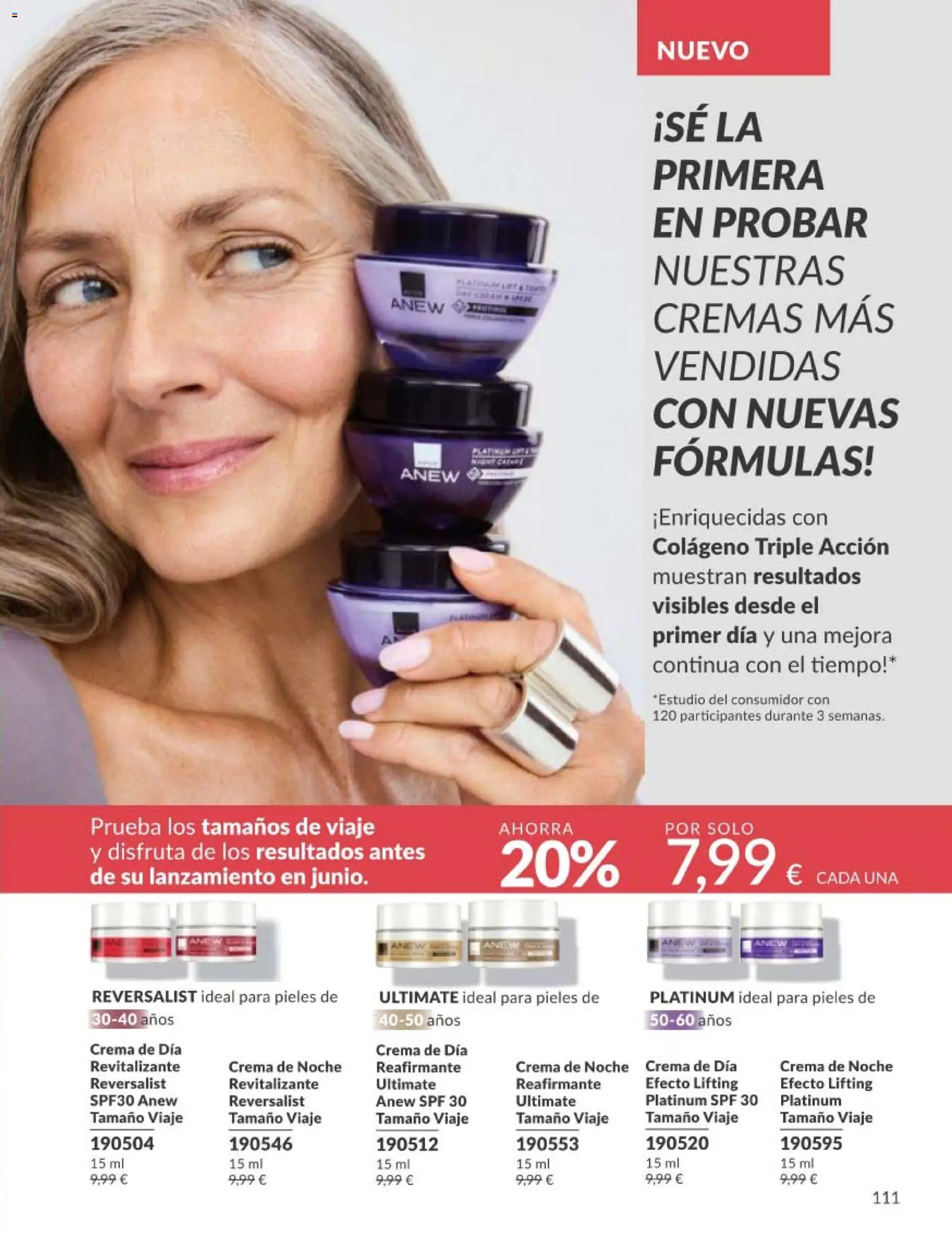 Catálogo AVON campaña 5 │ válido desde el 01.05.2026 | Página: 111 | Productos: Crema, Crema de día, Crema de noche, Crema de noche revitalizante