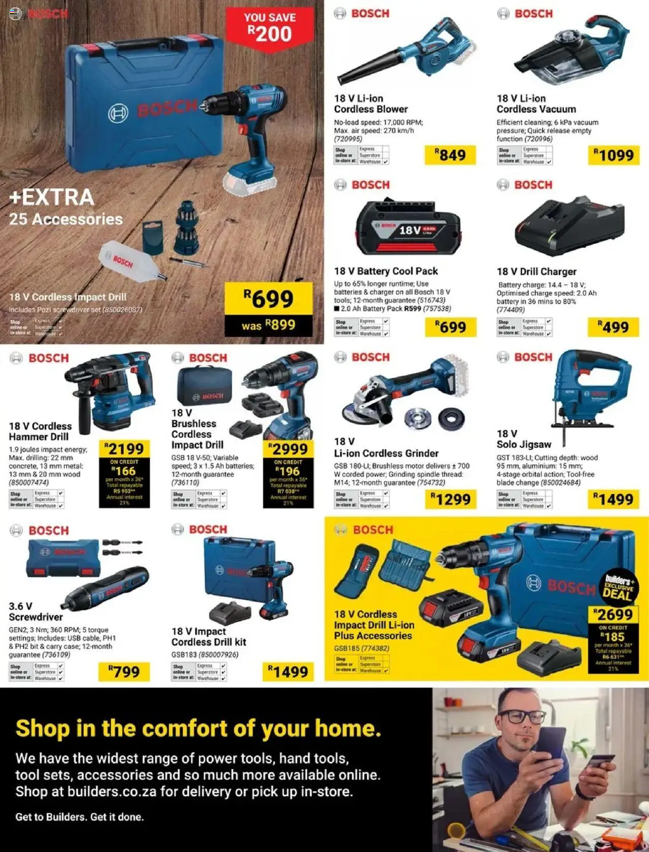 New Builders catalogue – valid from 14.10.2025 | Page: 5 | Products: USB, Grinder, Drill, Hammer