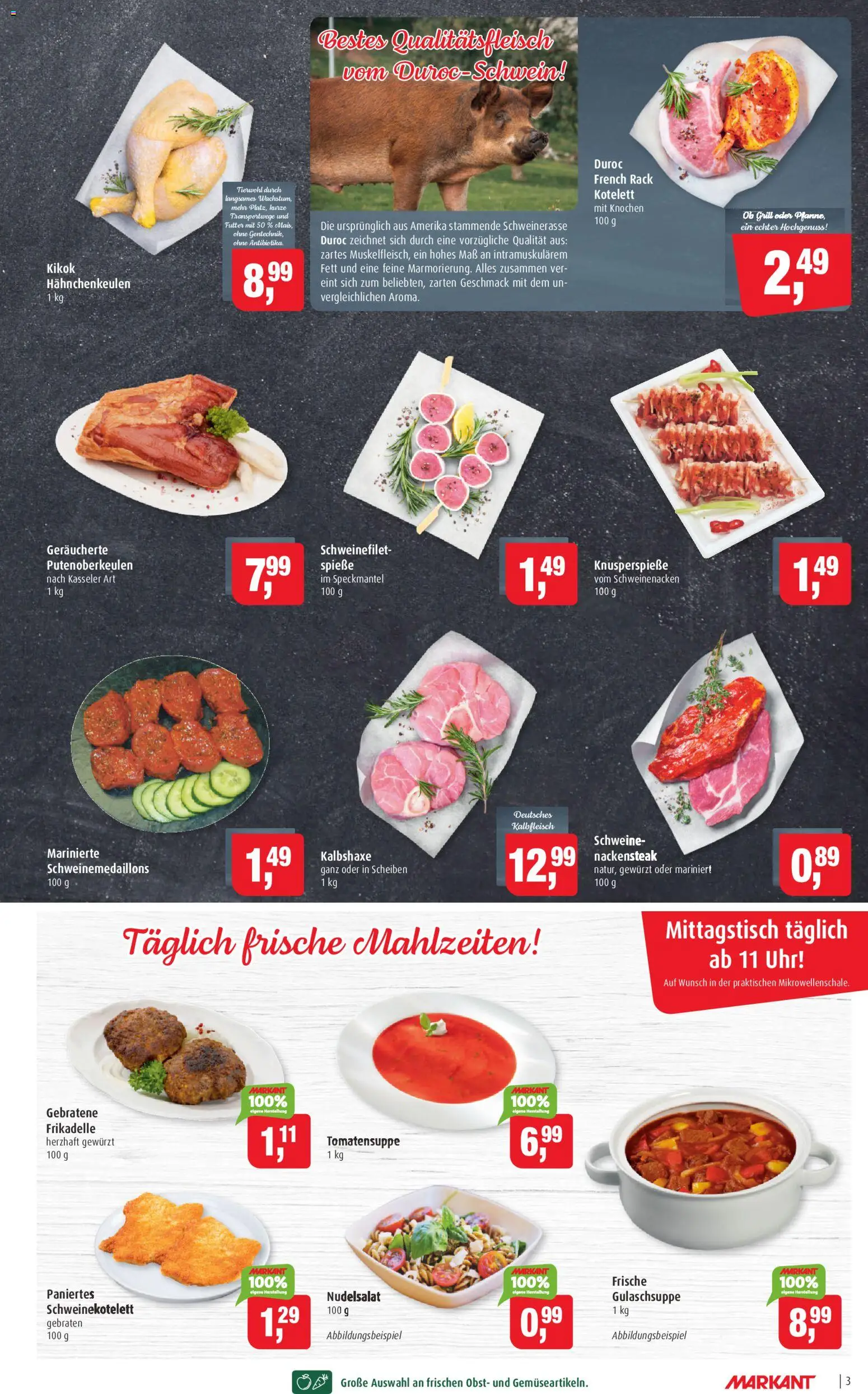 Markant Prospekt 	 – gültig ab 02.02.2026 | Seite: 3 | Produkte: Grill, Schweinenacken, Schweinefilet, Obst