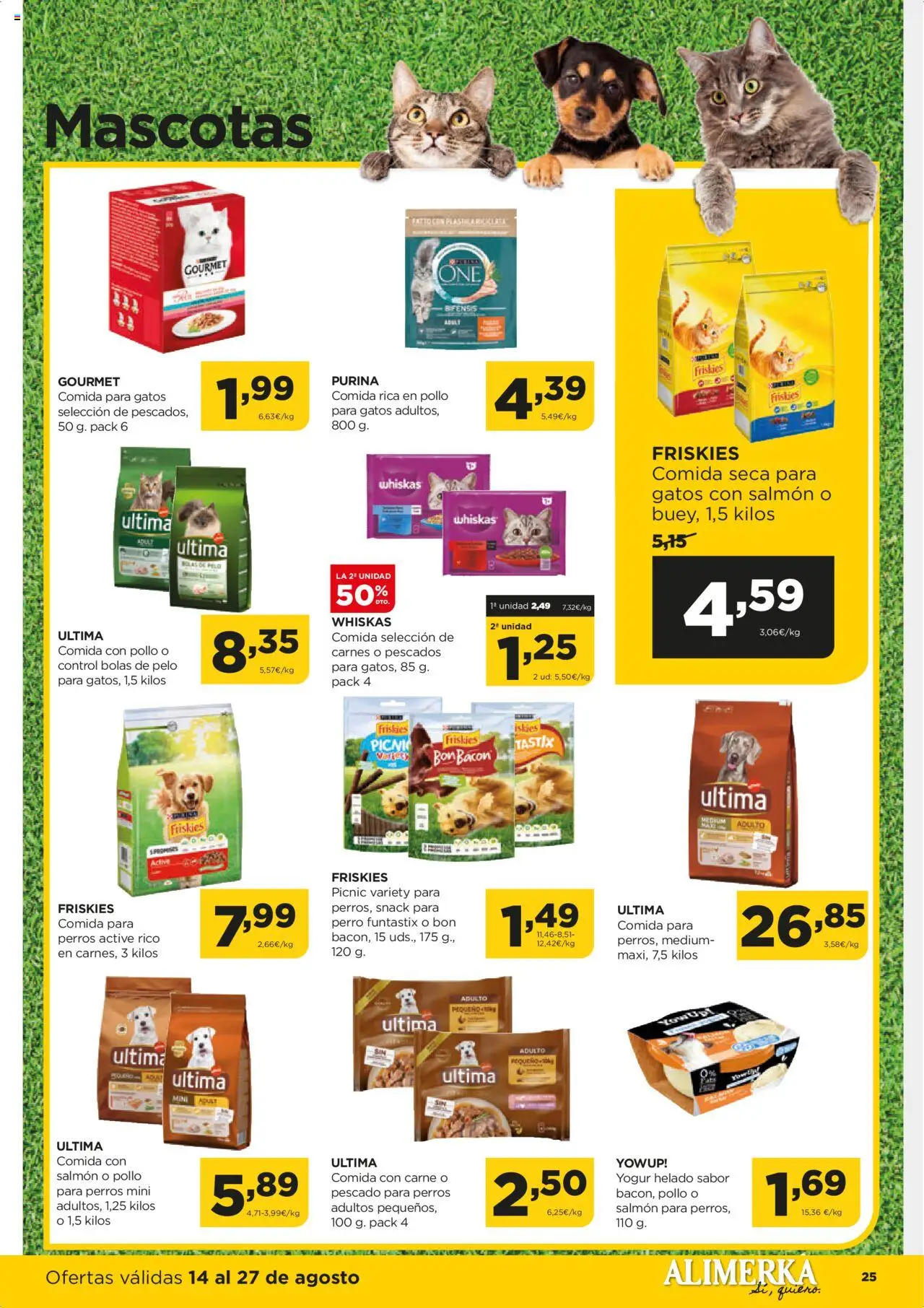 Alimerka folleto Castilla y León │ válido desde el 14.08.2025 | Página: 27 | Productos: Yogur, Pescado, Helado