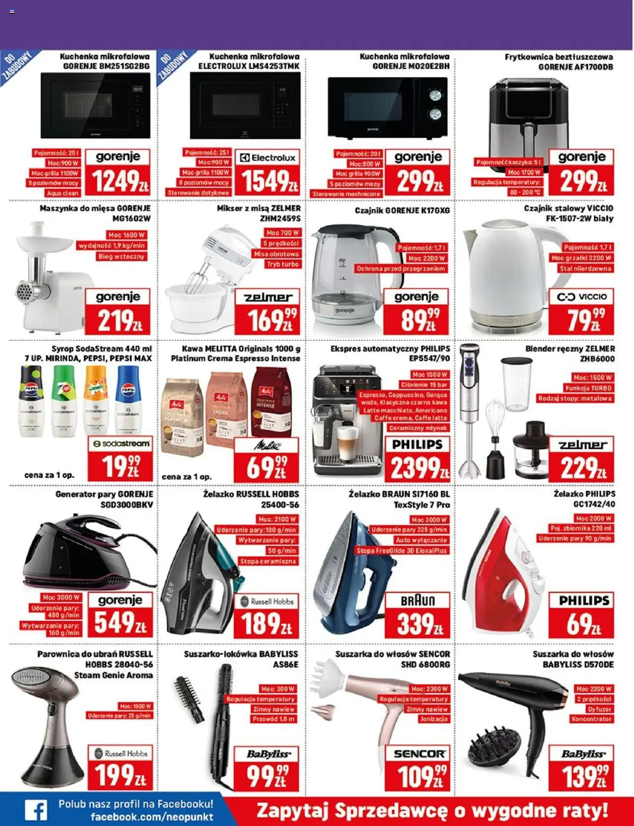 Neopunkt Gazetka od 20.10.2025 | Strona: 4 | Produkty: Kuchenka mikrofalowa, Młynek, Frytkownica beztłuszczowa, Blender