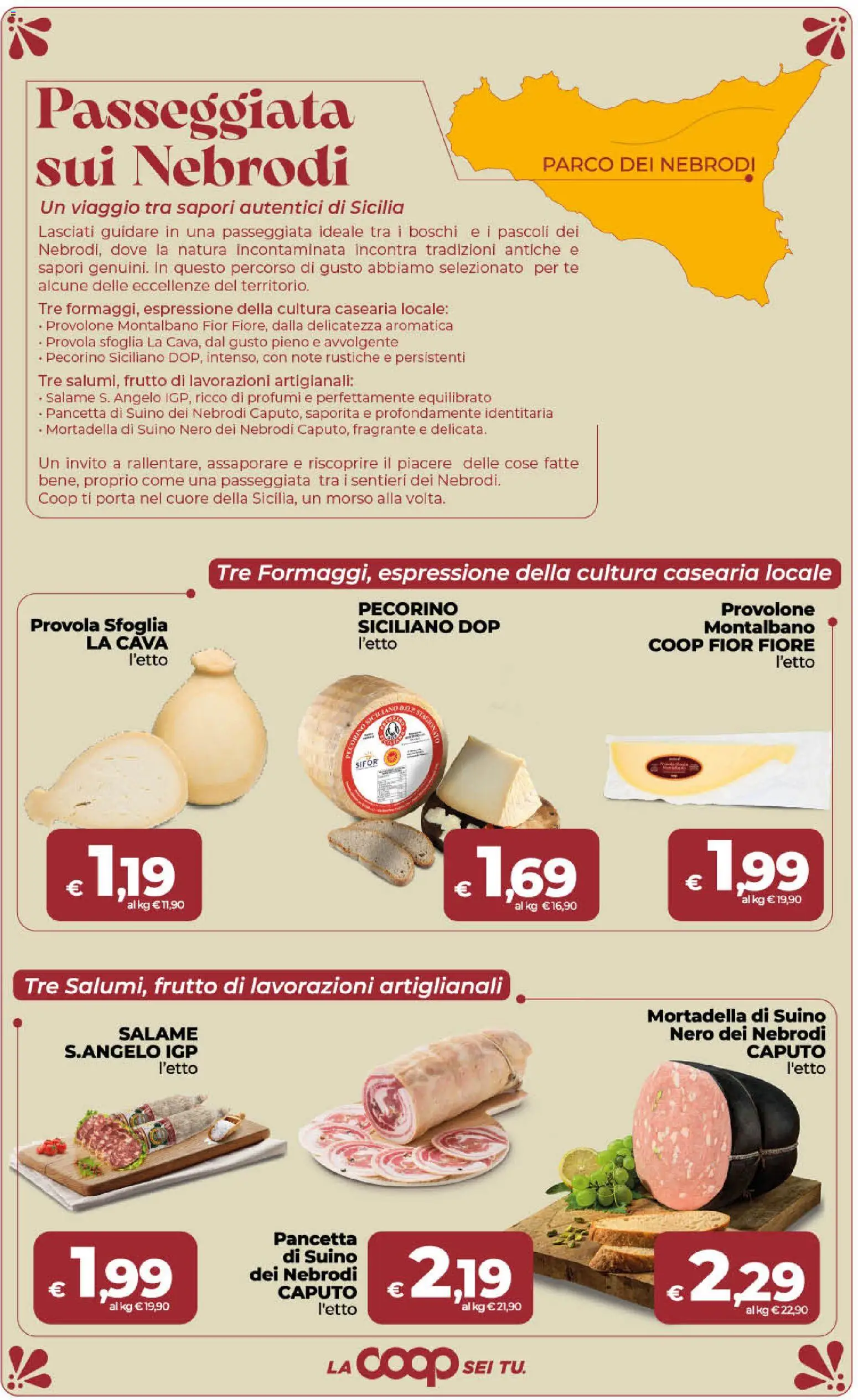 Volantino COOP del 17.04.2026 | Pagina: 5 | Prodotti: Provolone, Salame, Pancetta, Mortadella