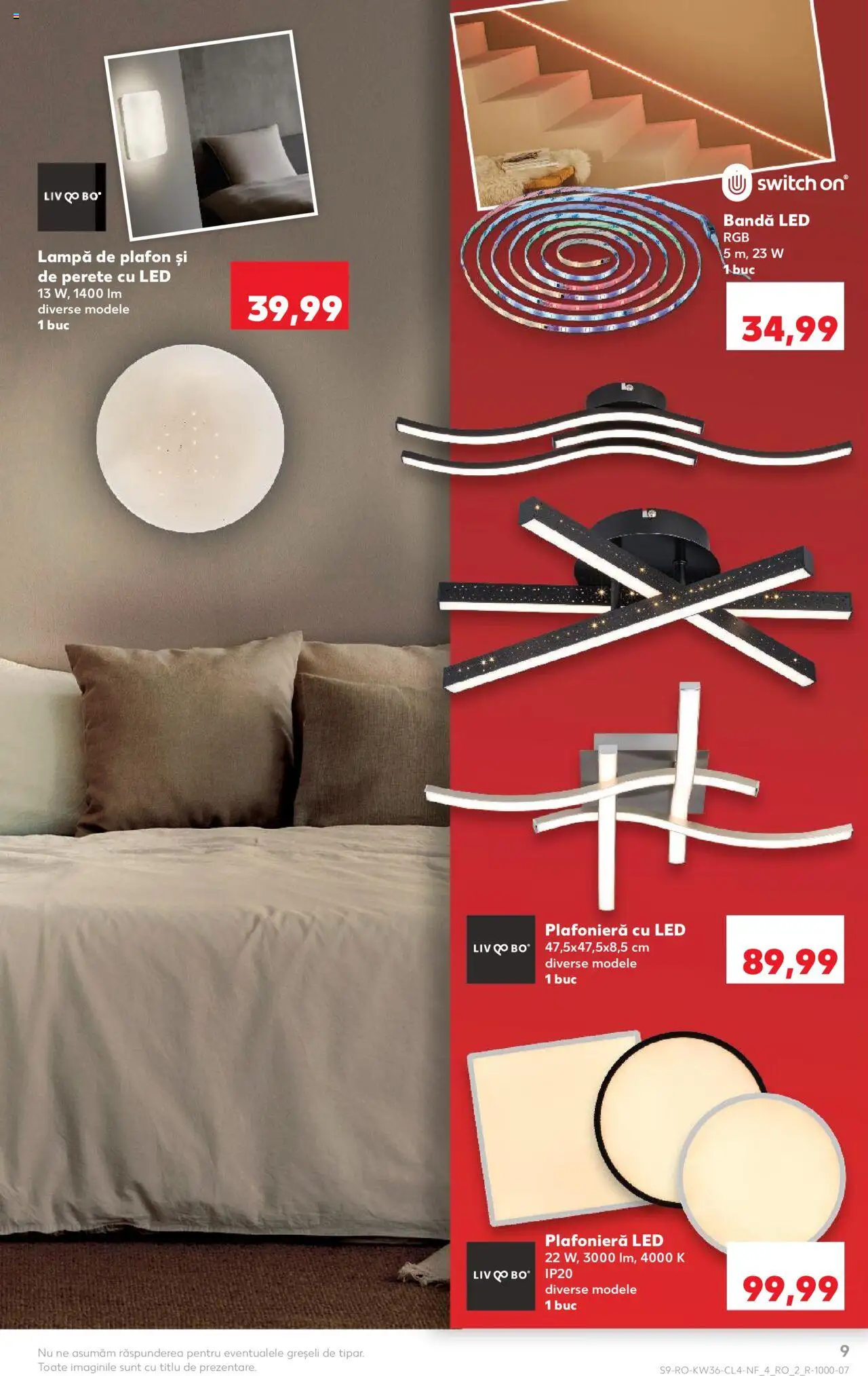 Noul catalog Kaufland – valabil de la 03.09.2025 | Pagină: 9 | Produse: Plafonieră, Babak, Lampă