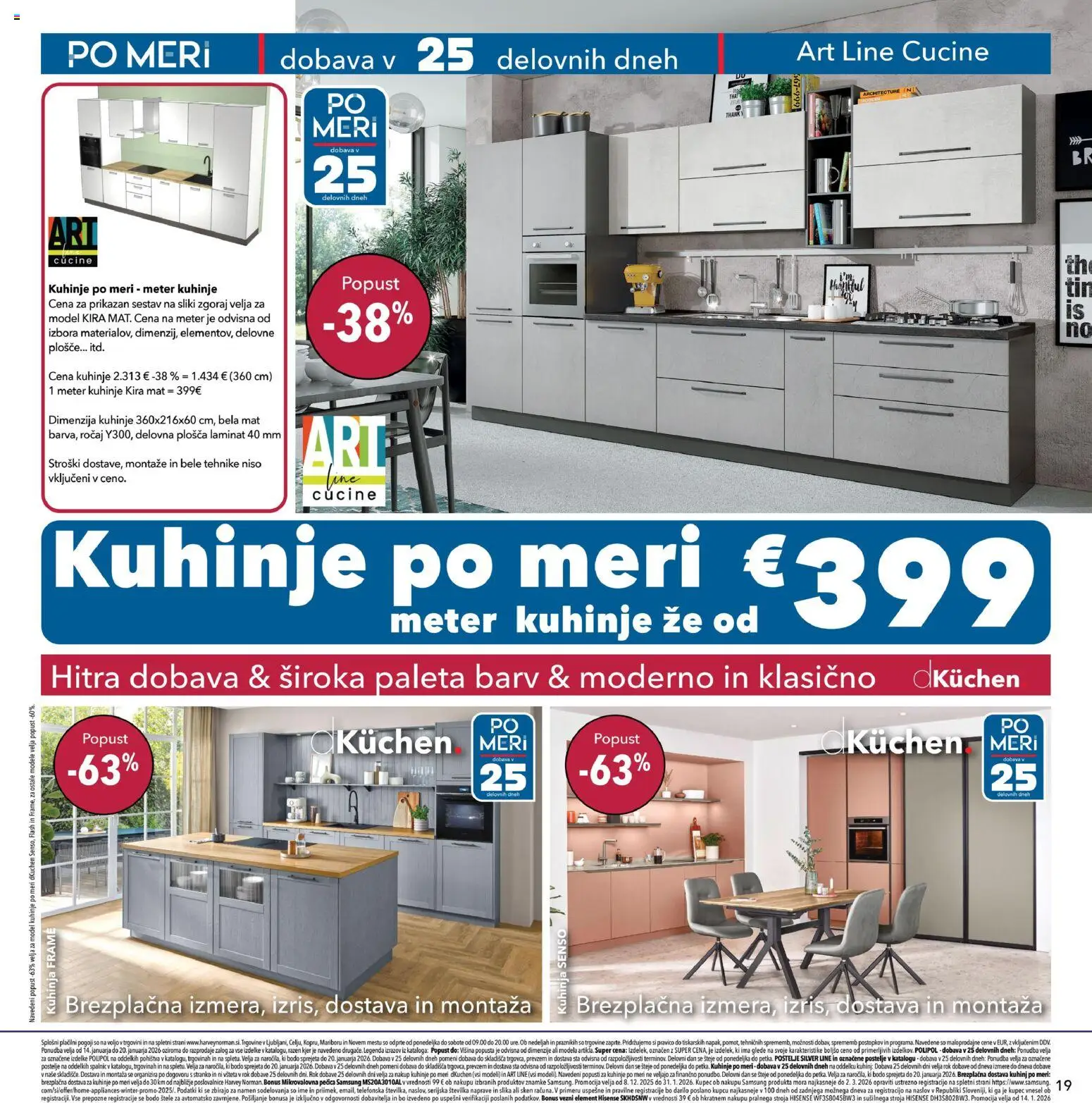 Novi Harvey Norman katalog ponudbe – veljaven od 14.01.2026 | Stran: 19 | Izdelki: Pecica, Mikrovalovna pecica, Kuhinja, Delovna plošča