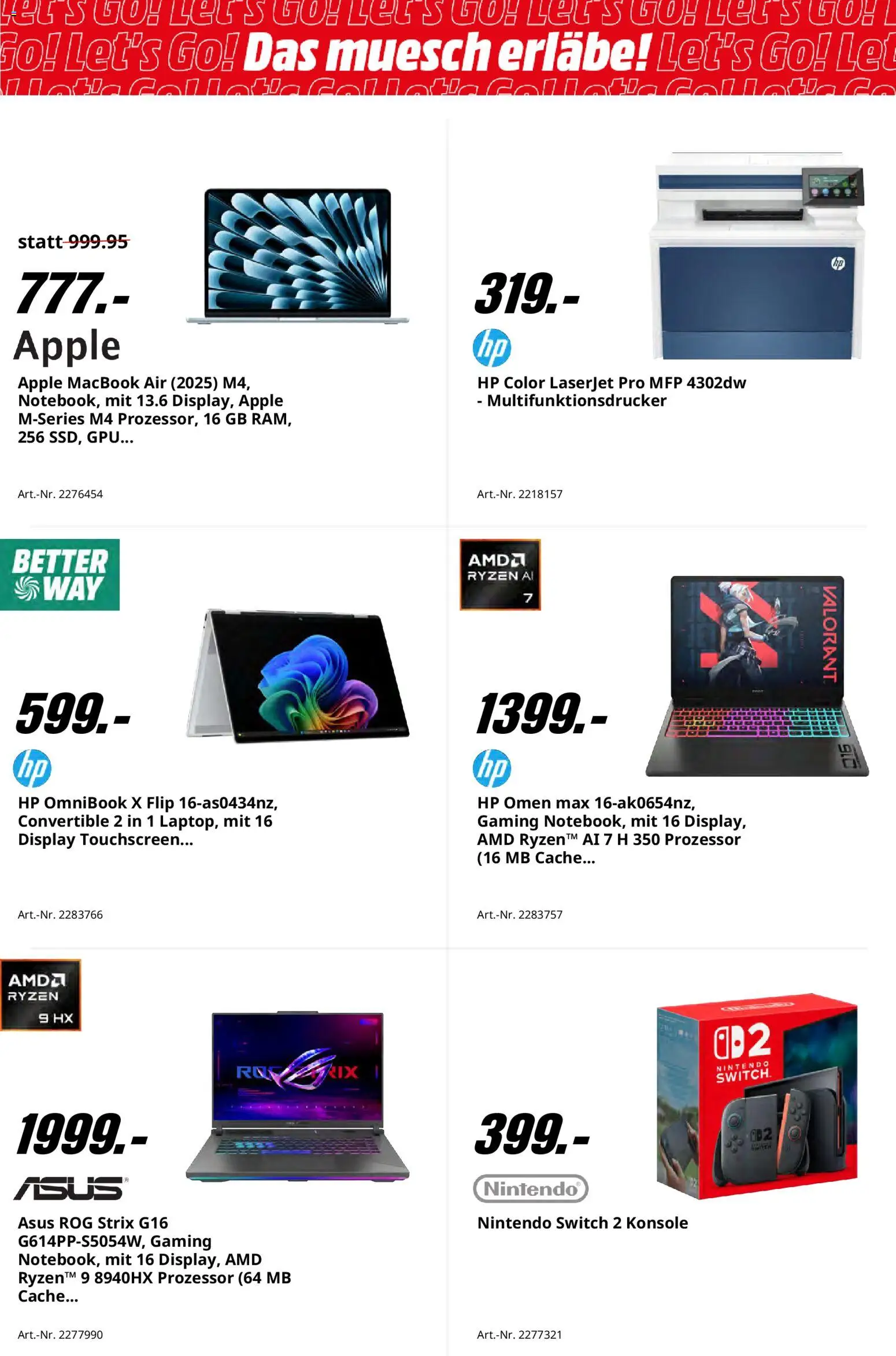Media Markt - Black Friday – gültig ab 27.11.2025 | Seite: 2 | Produkte: Apple, Macbook, HP