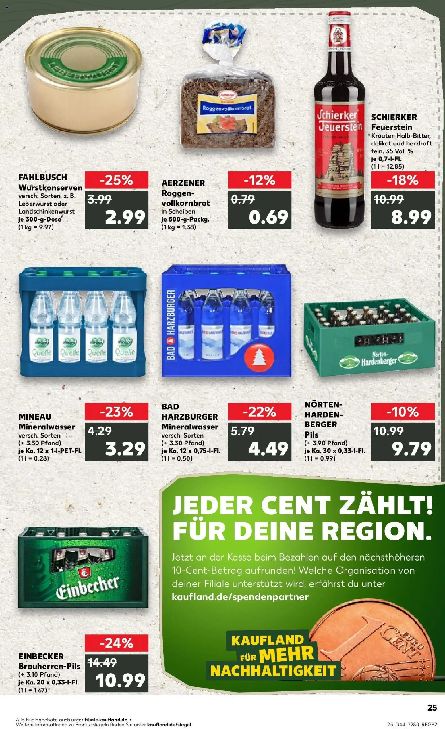 Kaufland prospekt Northeim	 – gültig ab 30.10.2025 | Seite: 25 | Produkte: Vollkornbrot, Bad, Pils, Mineralwasser
