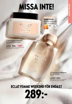 Eclat Femme Weekend Eau de Toilette, 50 ml. - Förhandsvisning av reklamblad från butik Oriflame aktuell från 29.10.2025 | Sida: 69