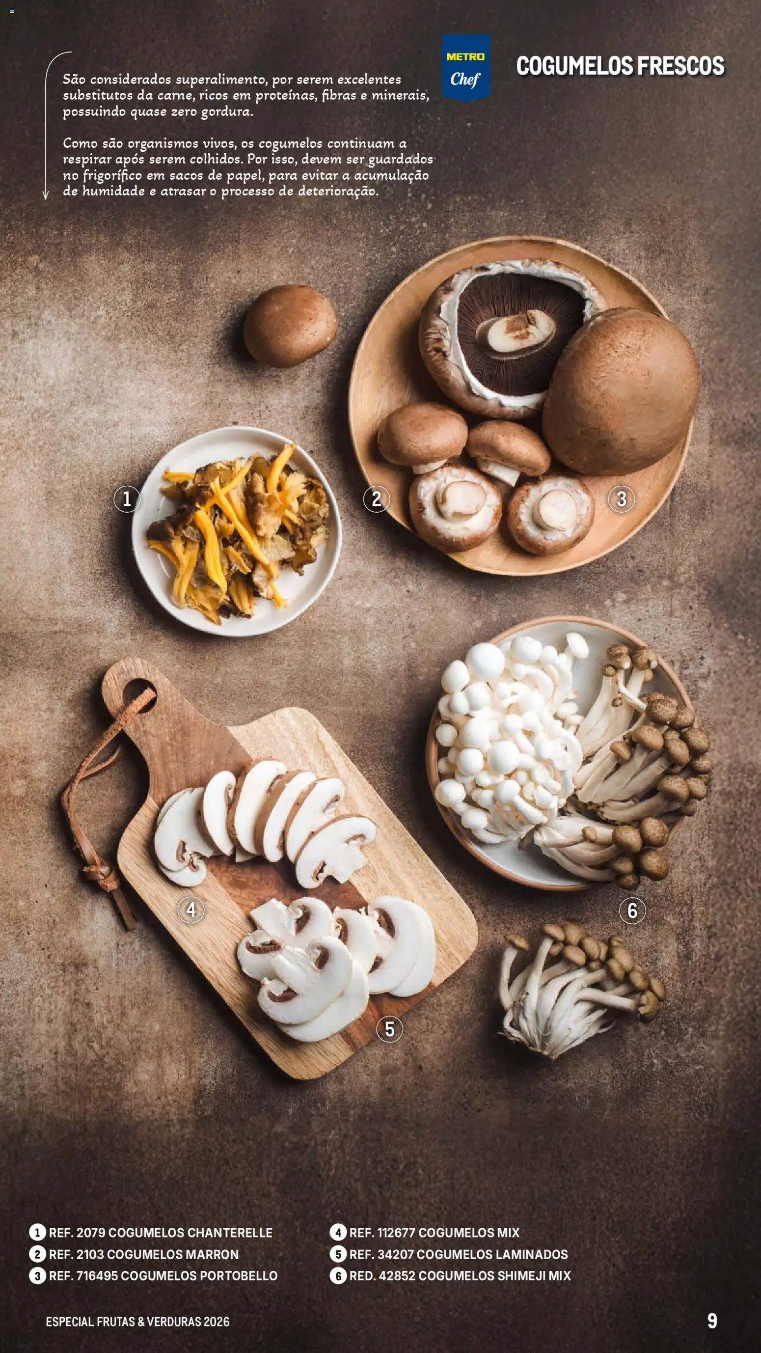 Makro Especial Frutas e Verduras 2026 │ válido de 06.03.2026 | Página: 9 | Produtos: Frigorífico, Cogumelos
