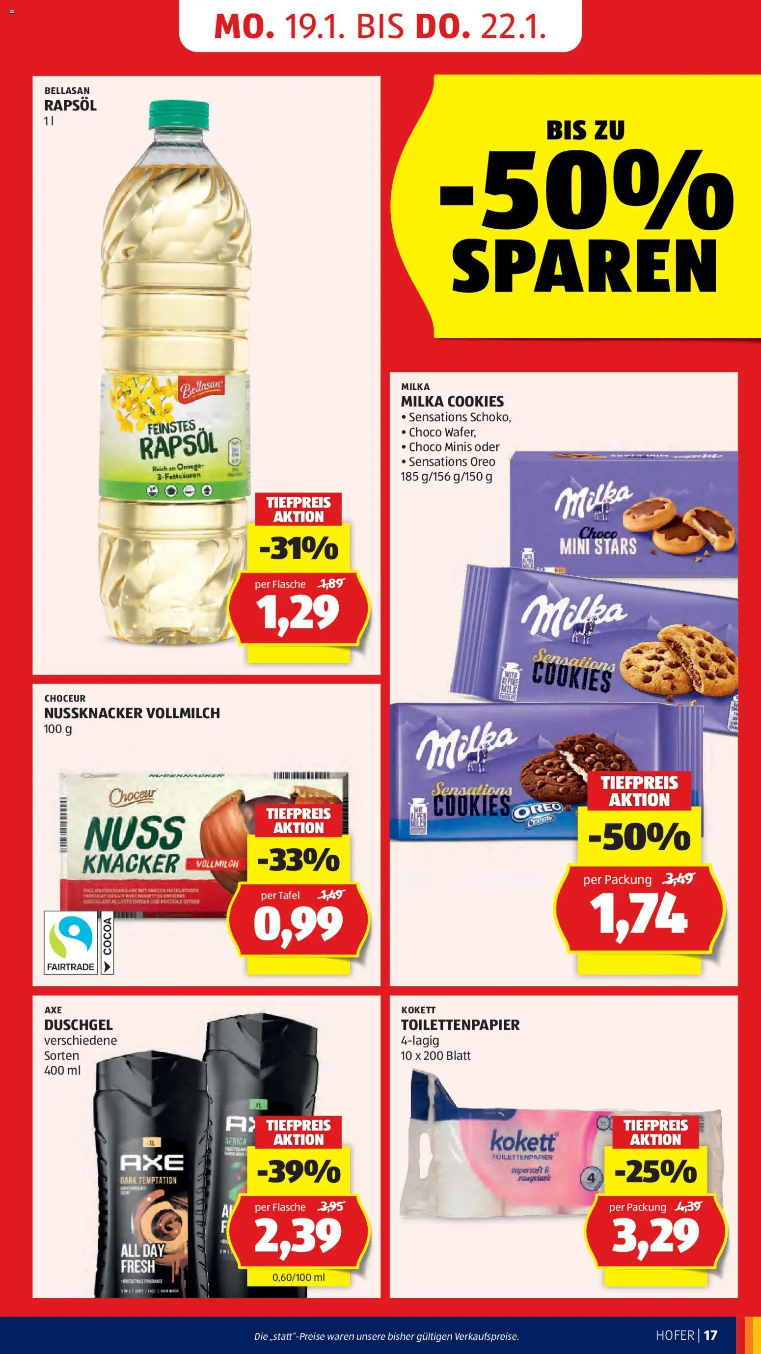 Hofer Flugblatt gültig ab 14.01.2026 | Seite: 19 | Produkte: Creme, Duschgel