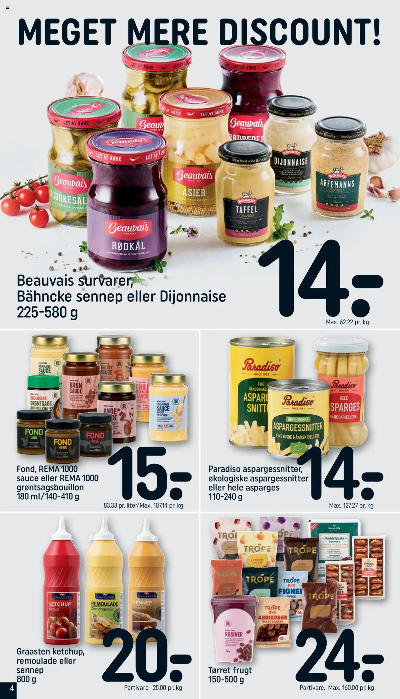 Rema 1000 tilbudsavis – gyldig fra 28.09.2025 | Side: 4 | Produkter: Ketchup, Rosiner, Tørret frugt, Asier