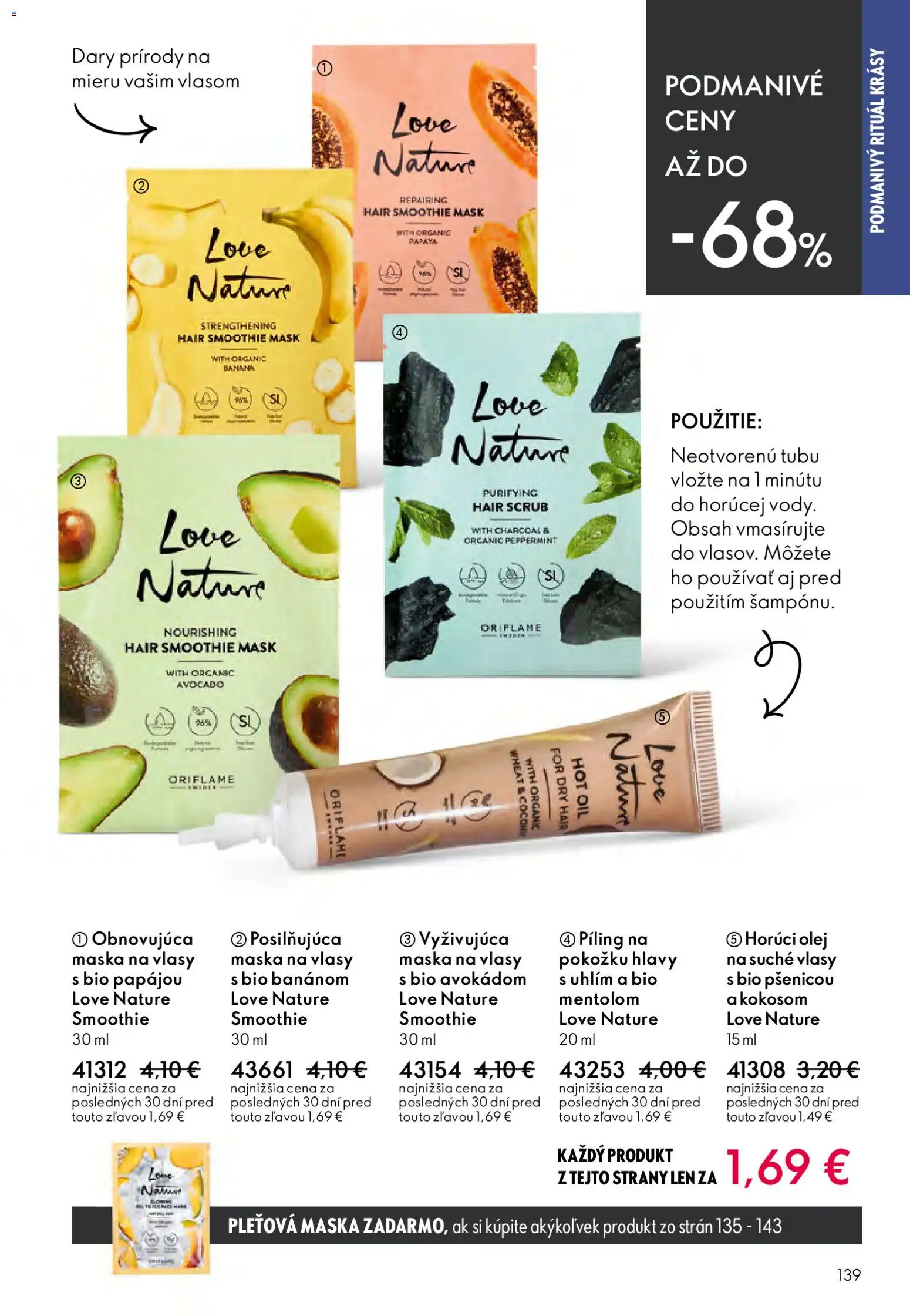 Nové Oriflame akcie – leták je platný od 15.04.2026 | Strana: 139 | Produkty: Olej, Maska na vlasy, Maska