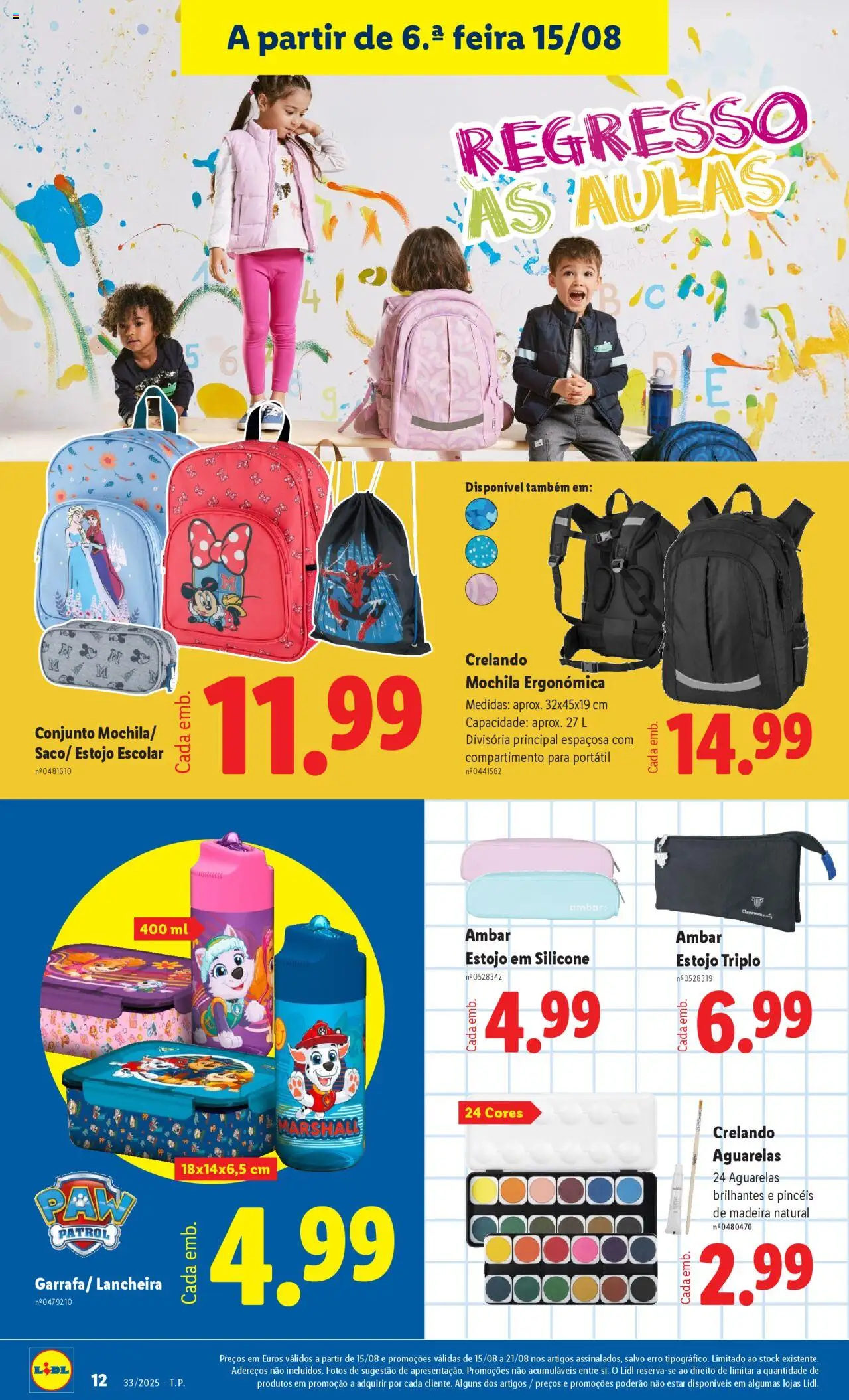 Lidl Novidades │ válido de 11.08.2025 | Página: 12 | Produtos: Mochila, Bacon