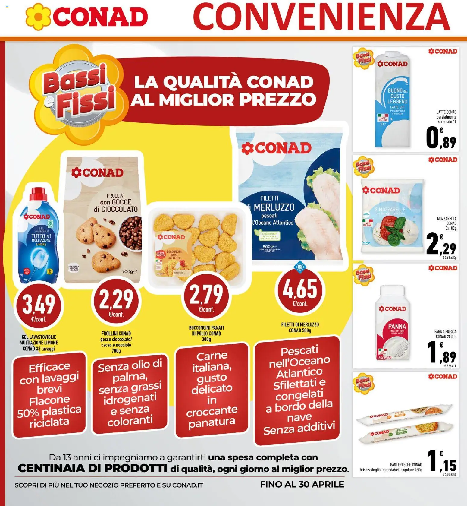 Volantino Conad del 08.04.2026 | Pagina: 20 | Prodotti: Panna, Mozzarella, Nocciole, Cacao