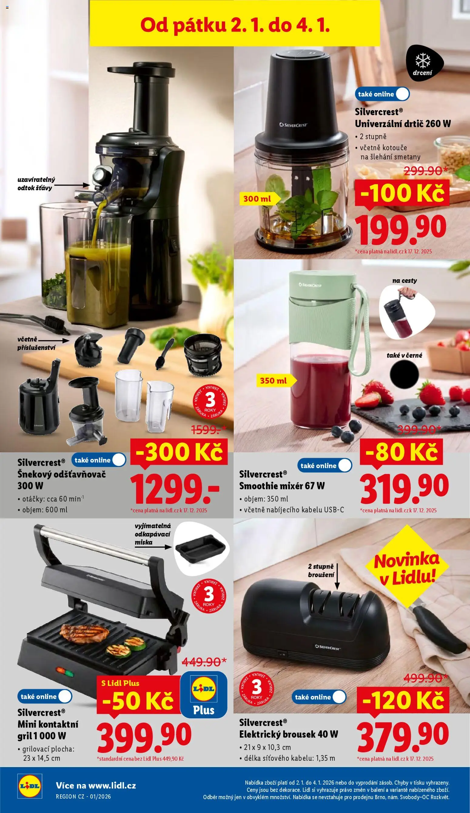 Lidl leták od 02.01.2026 | Strana: 30 | Produkty: Smoothie mixer, Smoothie maker, Drtič, Odšťavňovač