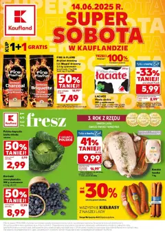 Kaufland gazetka - Super Sobota od 14.06.2025 | Strona: 1 | Produkty: Piersi, Kaczka, Warzywa, Owoce