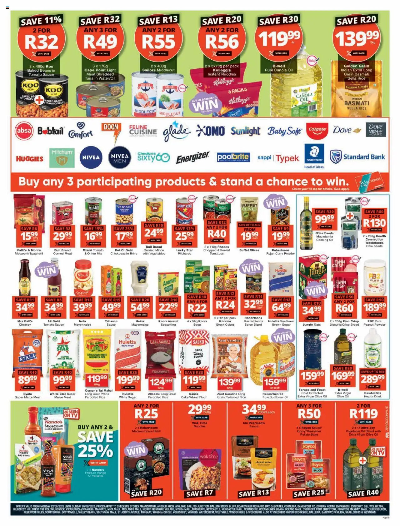 New Checkers catalogue – valid from 22.09.2025 | Page: 9 | Products: Bread, Tomatoes, Mayonnaise, Garlic