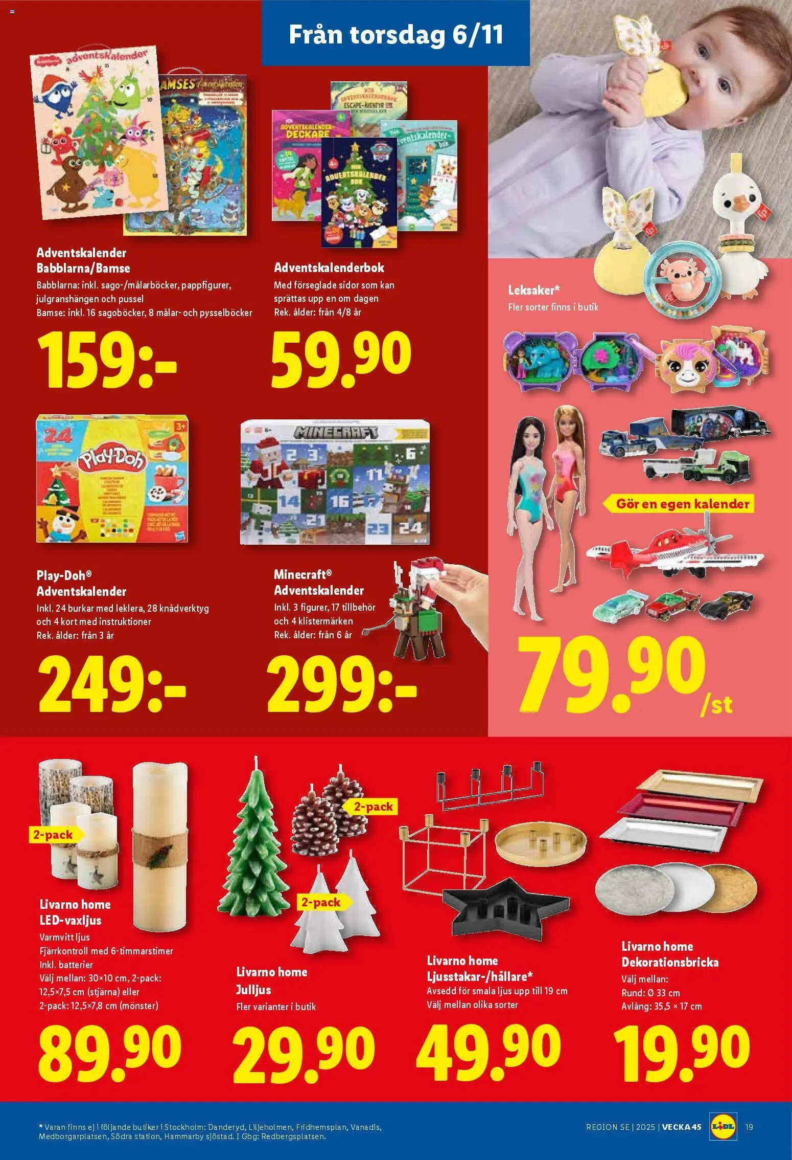 Lidl reklamblad aktuell från 03.11.2025 | Sida: 22 | Produkter: Batterier, Pussel, Ljus, Kalender