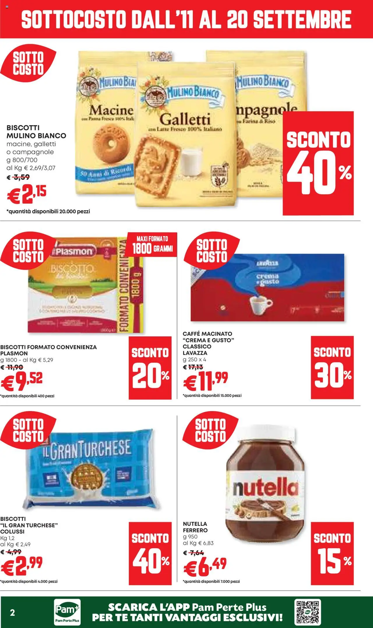 Volantino Panorama del 11.09.2025 | Pagina: 2 | Prodotti: Crema, Biscotti, Nutella, Lavazza