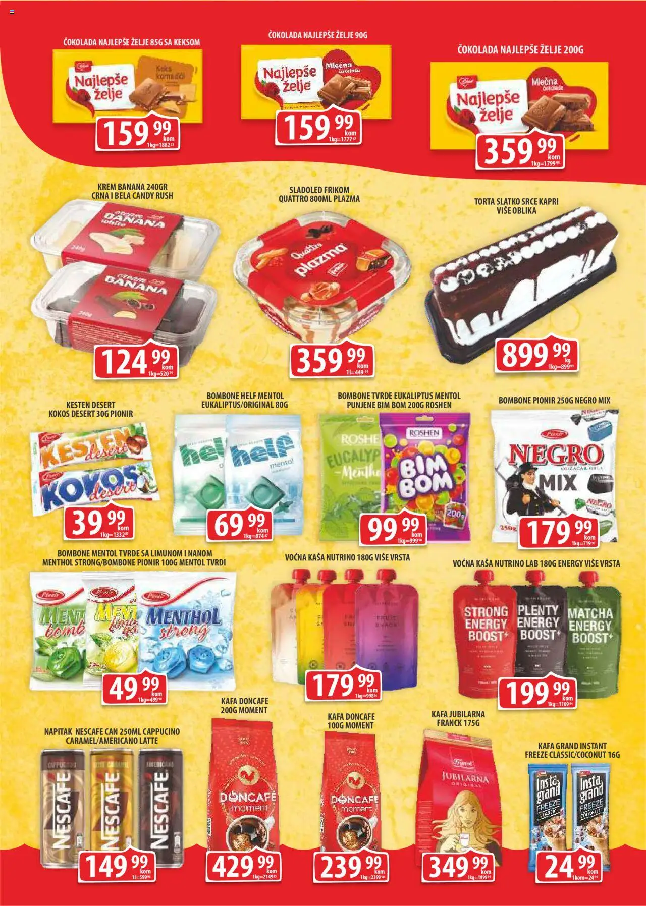 Fortuna Market katalog - važi od 13.08.2025 | Strana: 8 | Proizvode: Banana, Sladoled, Kafa, Torta