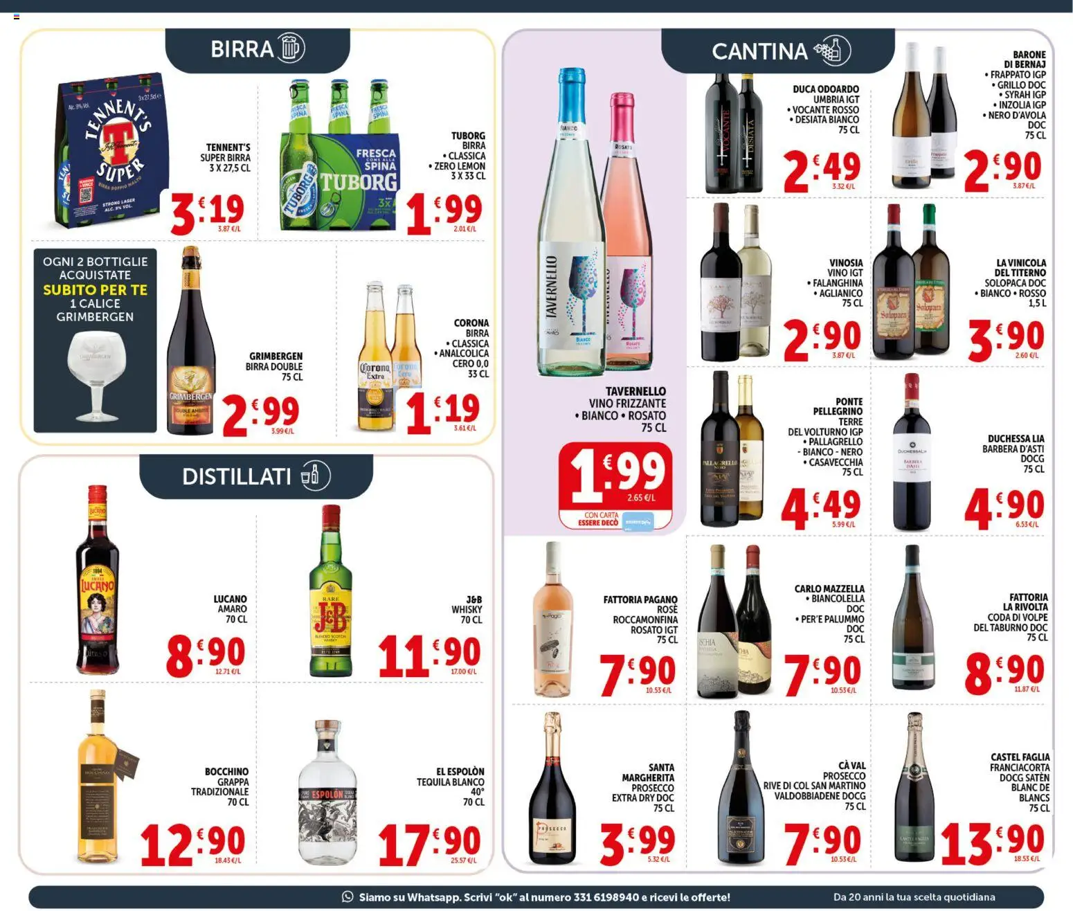 Volantino Decò del 21.04.2026 | Pagina: 15 | Prodotti: Birra, Prosecco, Tequila, Amaro