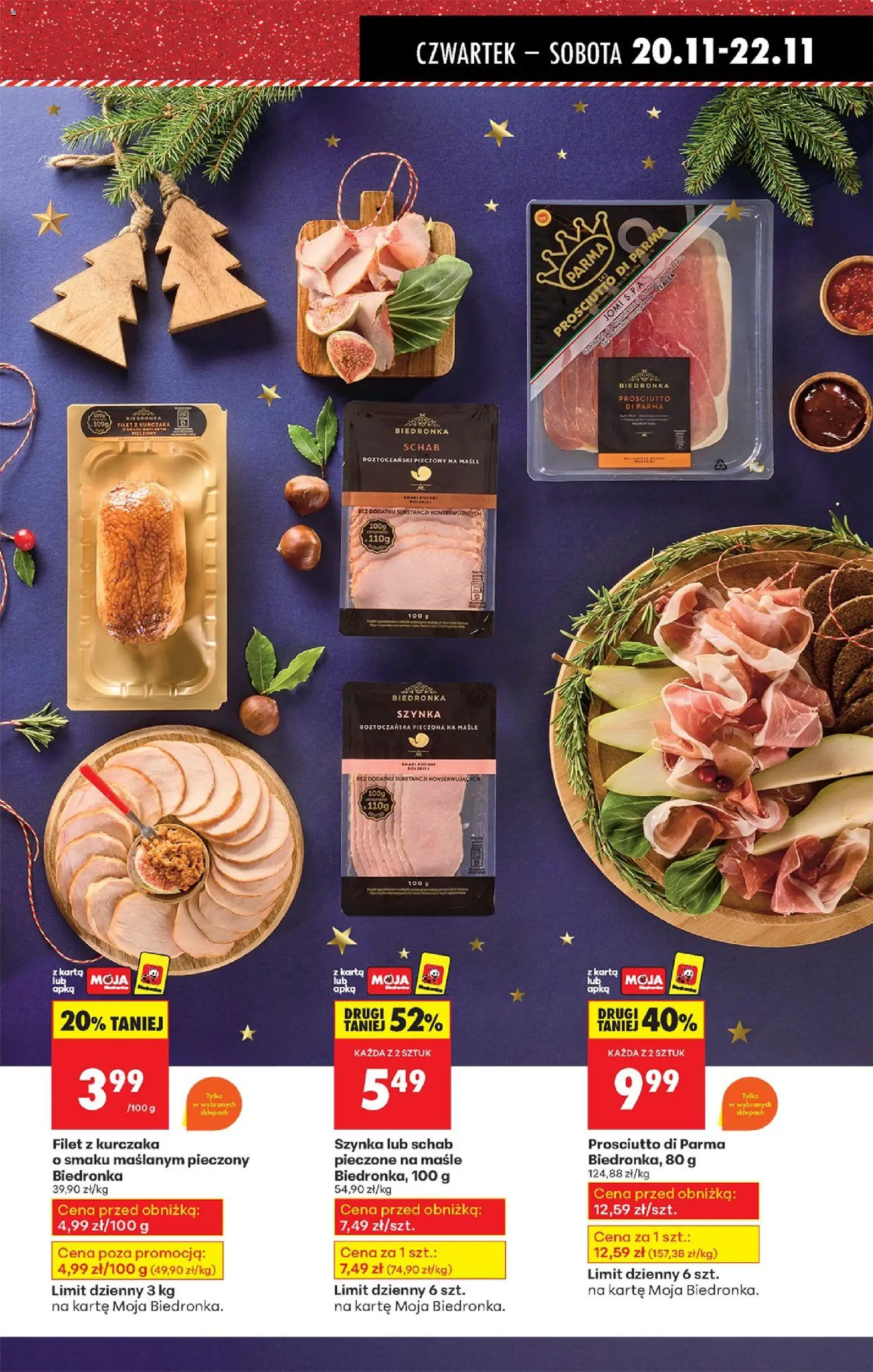 Biedronka gazetka - Oferta w tym tygodniu od 20.11.2025 | Strona: 35 | Produkty: Karta, Schab, Filet z kurczaka, Szynka
