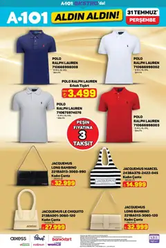 A101 Katalog - 31.07.2025 tarihinden itibaren geçerlidir | Sayfa: 23 | Ürünler: Tişört, Çanta