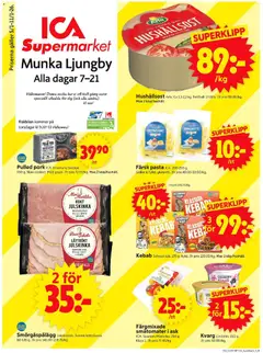 ICA Supermarket - Munka-Ljungby - Förhandsvisning av reklamblad från butik ICA Supermarket aktuell från 05.01.2026