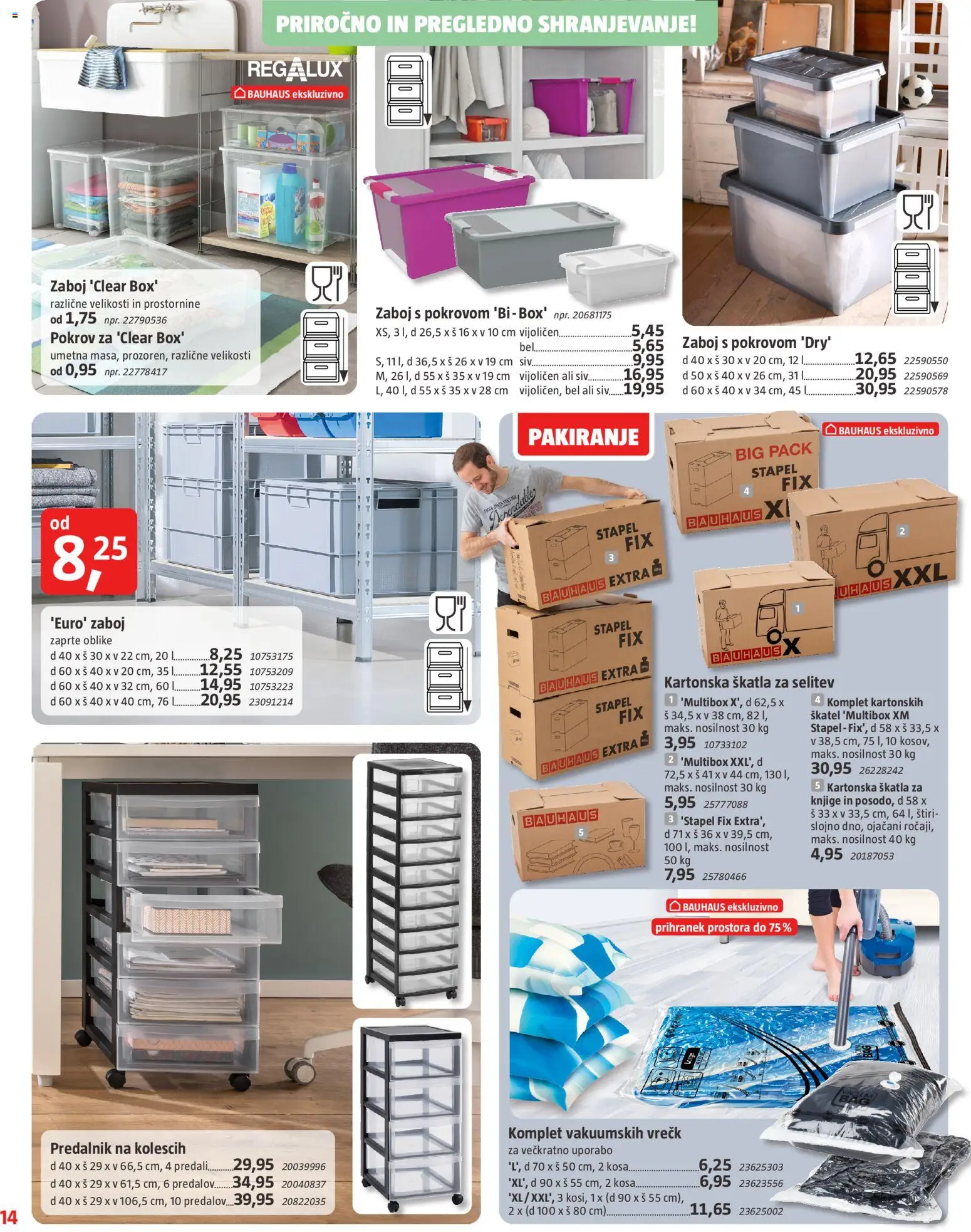 Novi Bauhaus katalog ponudbe – veljaven od 01.01.2026 | Stran: 14 | Izdelki: Predalnik, Skatla, Zaboj